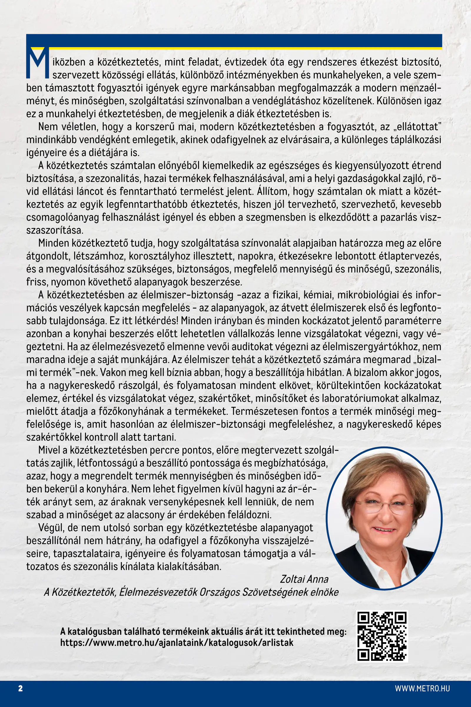 Metro Kantin megoldások katalógus, 2. oldal (jan. 1-jétől)