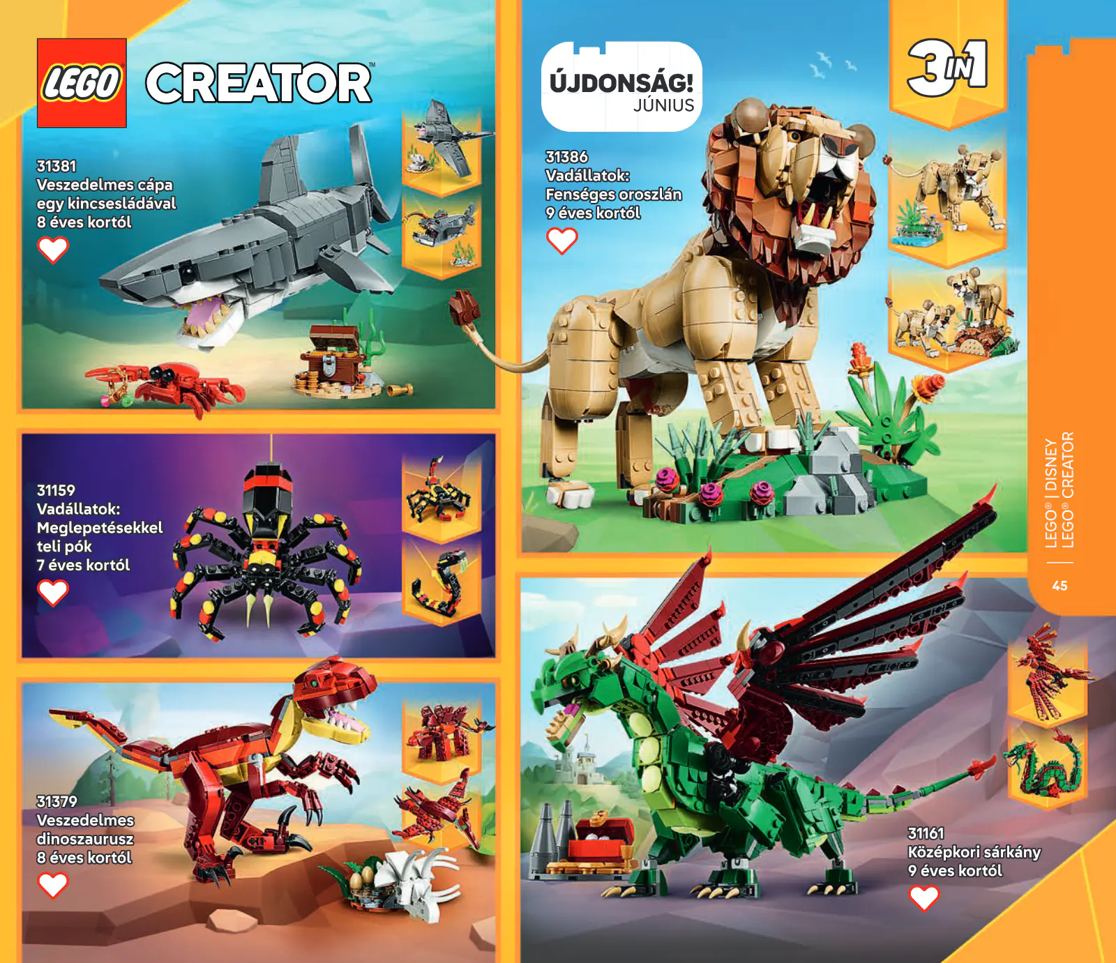 LEGO katalógus, 45. oldal (jún. 1. – dec. 31.)
