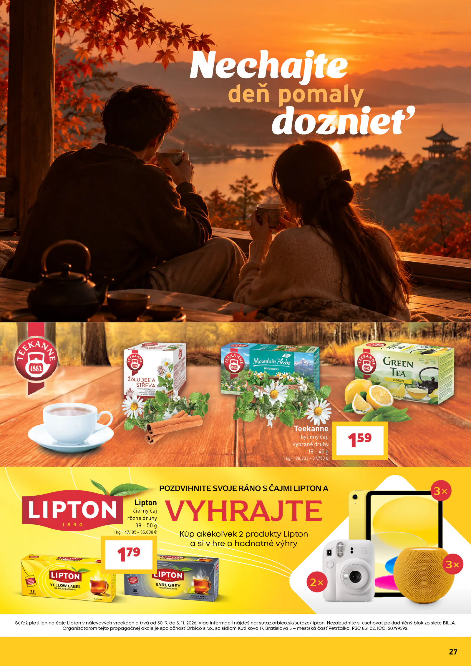 Katalóg BILLA Partners W40-W42 2026, 27. oldal (szept. 30. – okt. 20.)