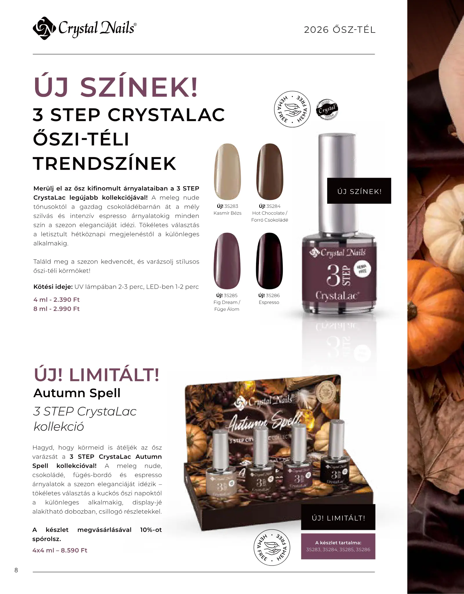 Crystal Nails akciós újság, 8. oldal (2026. szept. 1. – 2027. febr. 28.)