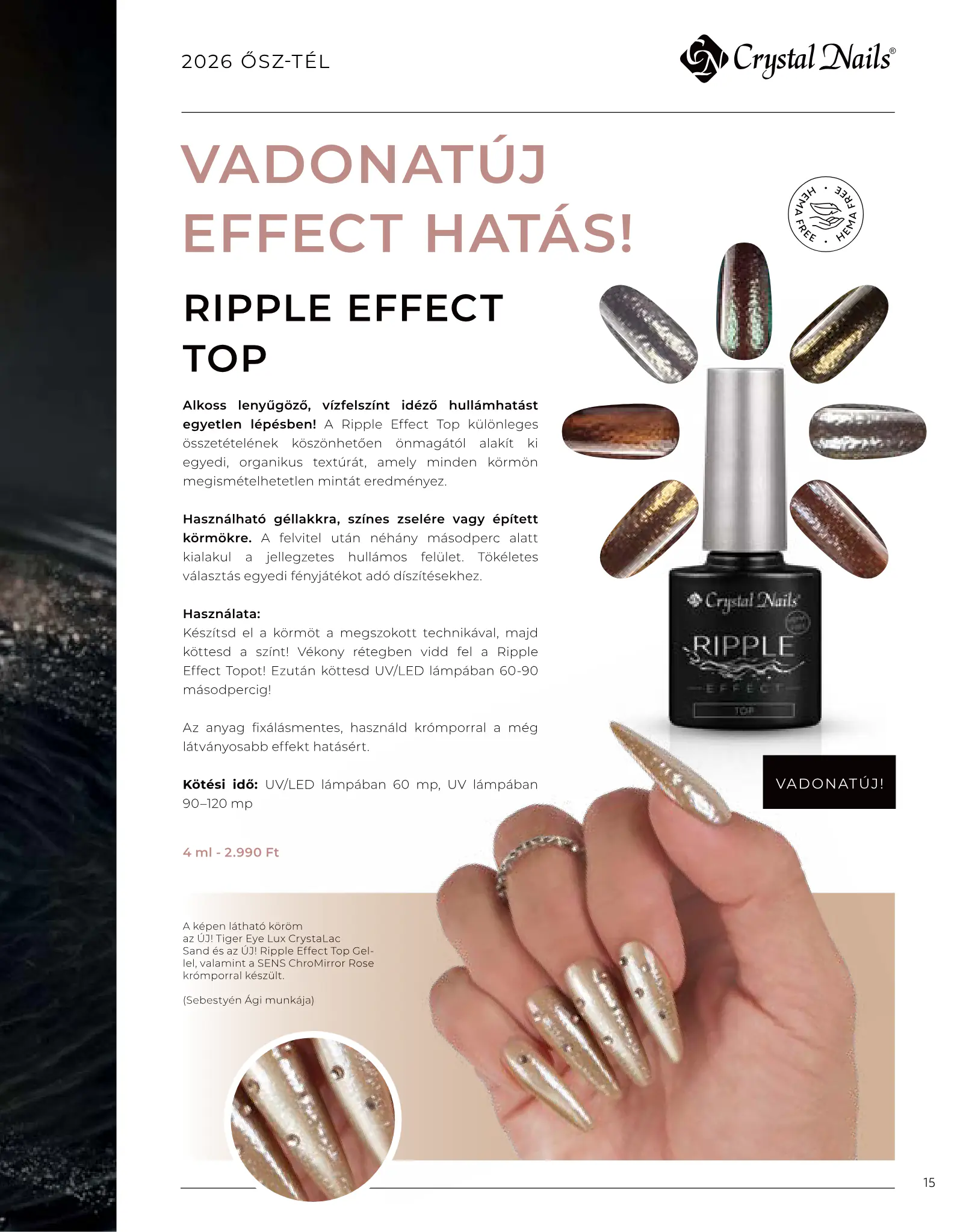 Crystal Nails akciós újság, 15. oldal (2026. szept. 1. – 2027. febr. 28.)