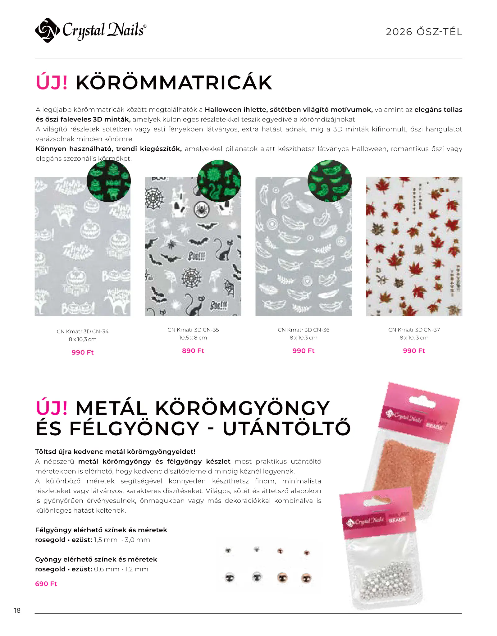 Crystal Nails akciós újság, 18. oldal (2026. szept. 1. – 2027. febr. 28.)