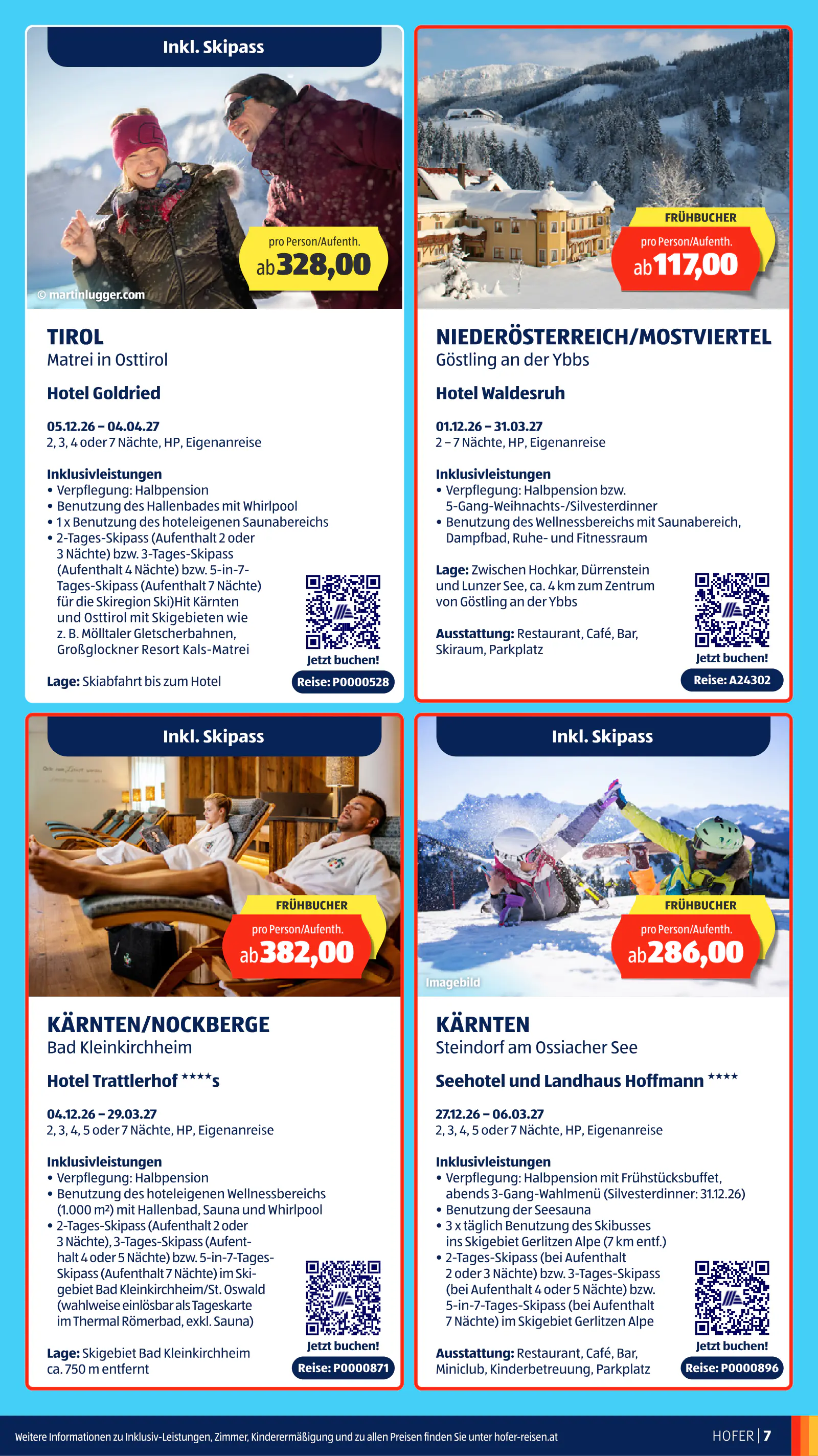 Hofer Ausztria REISEN Katalog Oktober 2026, 7. oldal (szept. 30. – okt. 27.)