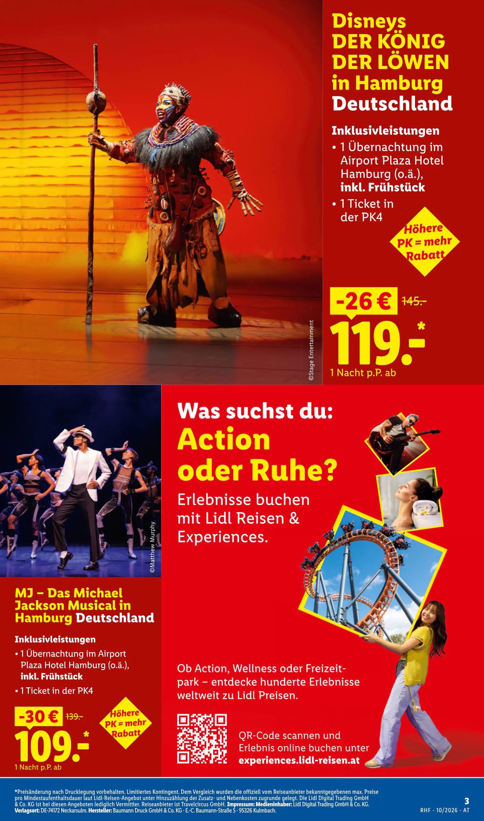 Lidl Ausztria Oktober Reise-Highlights, Buchbar ab 30.9., 3. oldal (szept. 30. – okt. 31.)
