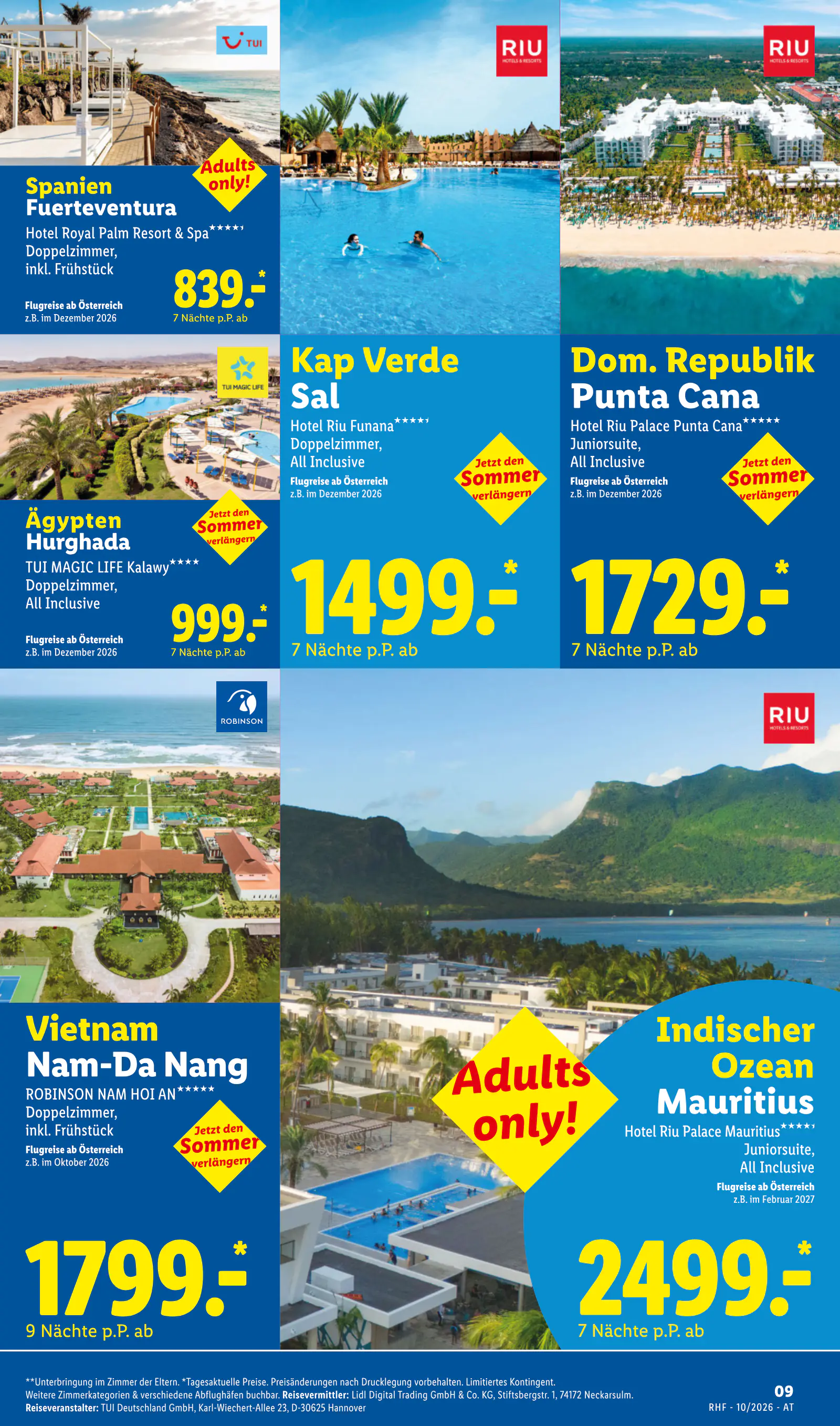 Lidl Ausztria Oktober Reise-Highlights, Buchbar ab 30.9., 9. oldal (szept. 30. – okt. 31.)