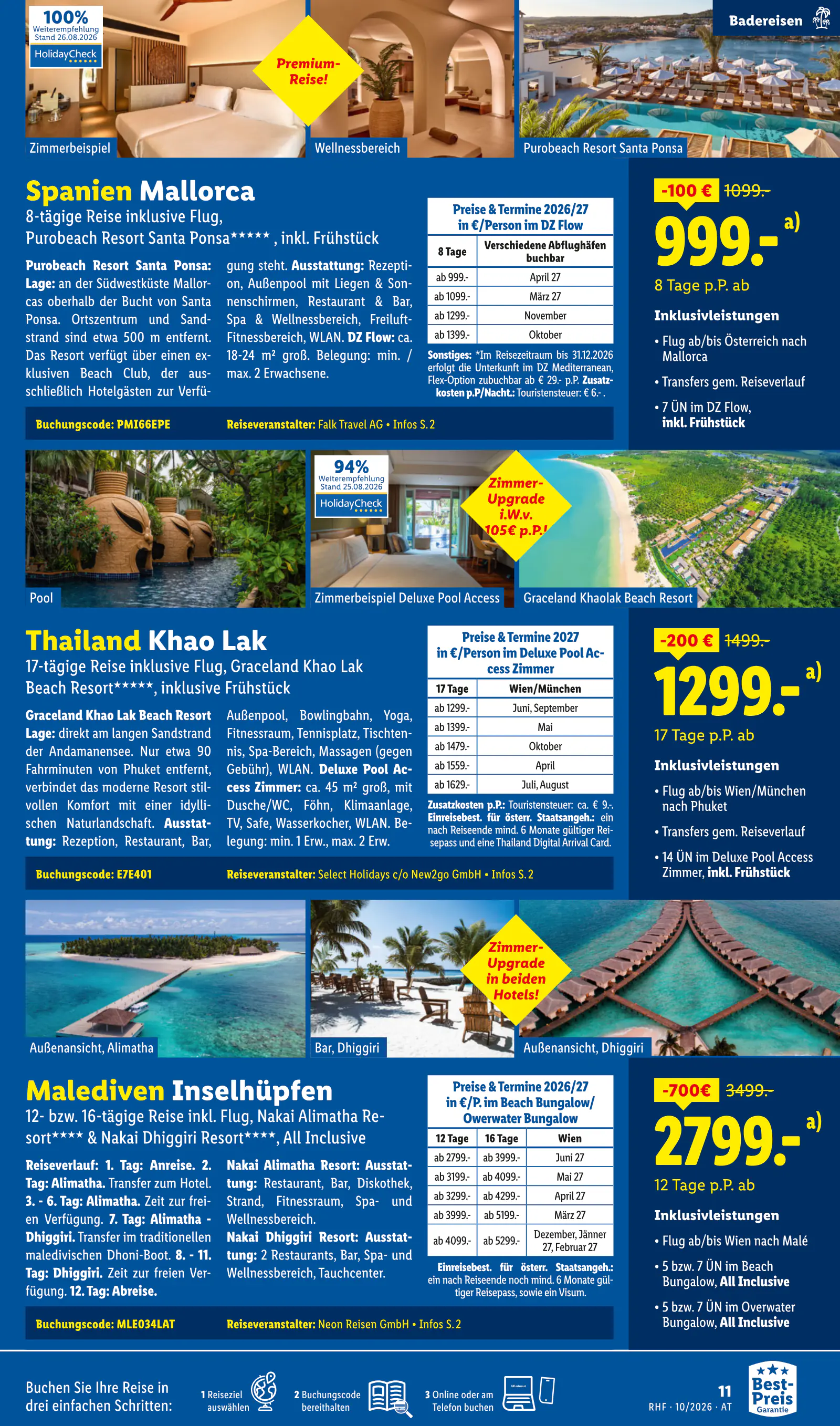 Lidl Ausztria Oktober Reise-Highlights, Buchbar ab 30.9., 11. oldal (szept. 30. – okt. 31.)