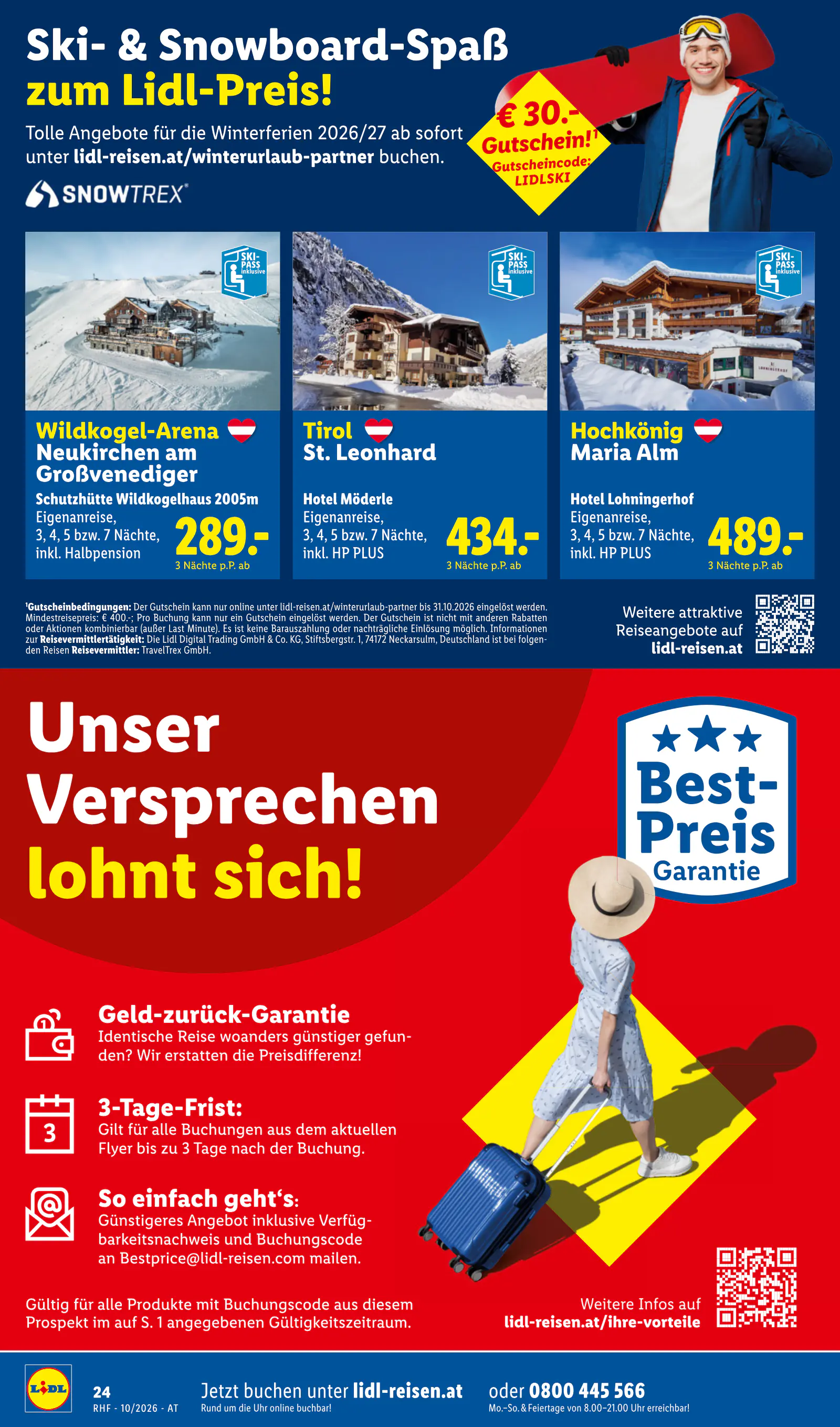 Lidl Ausztria Oktober Reise-Highlights, Buchbar ab 30.9., 24. oldal (szept. 30. – okt. 31.)