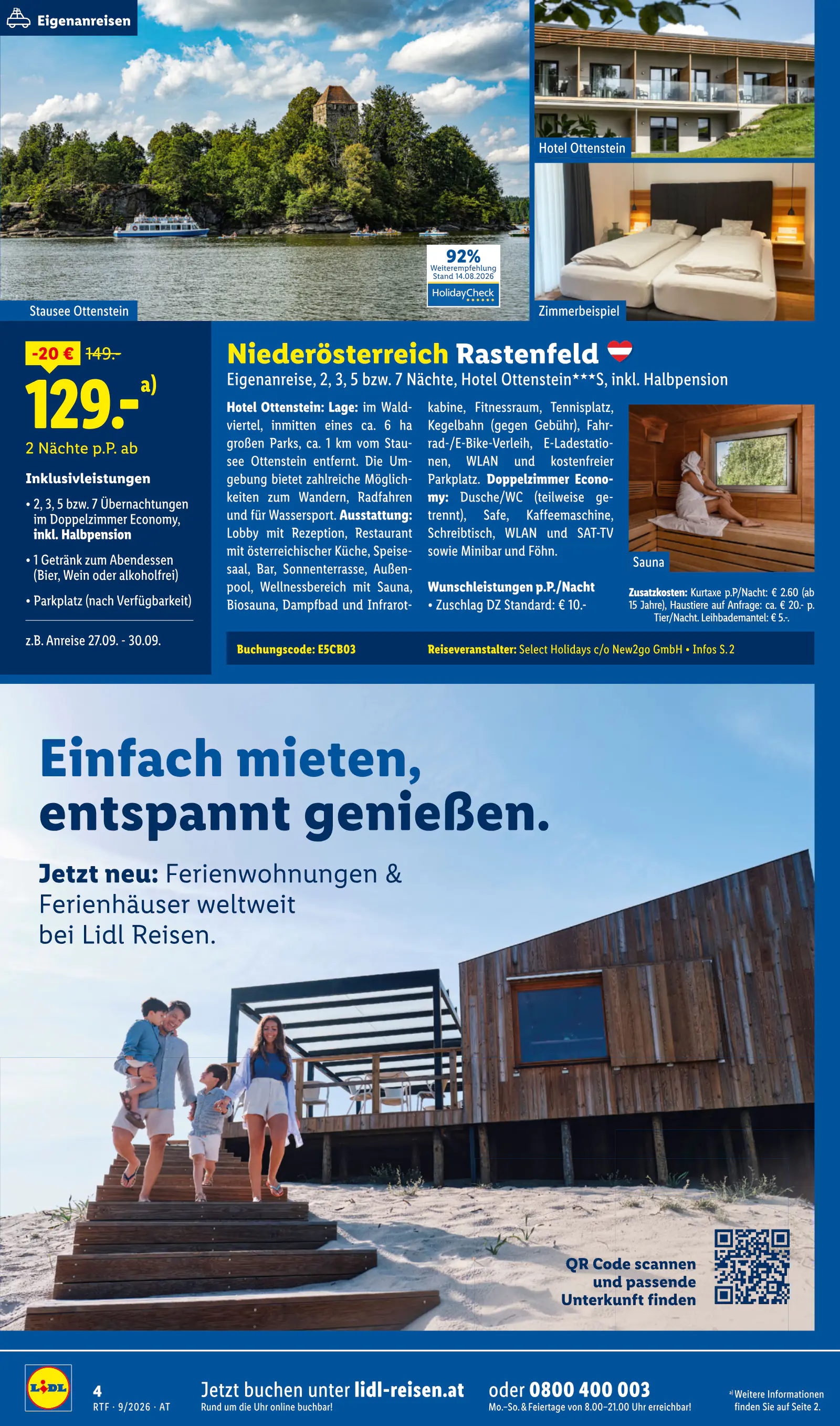 Lidl Ausztria September/Oktober Reise-Highlights, Buchbar ab 12.9., 4. oldal (szept. 12. – okt. 15.)