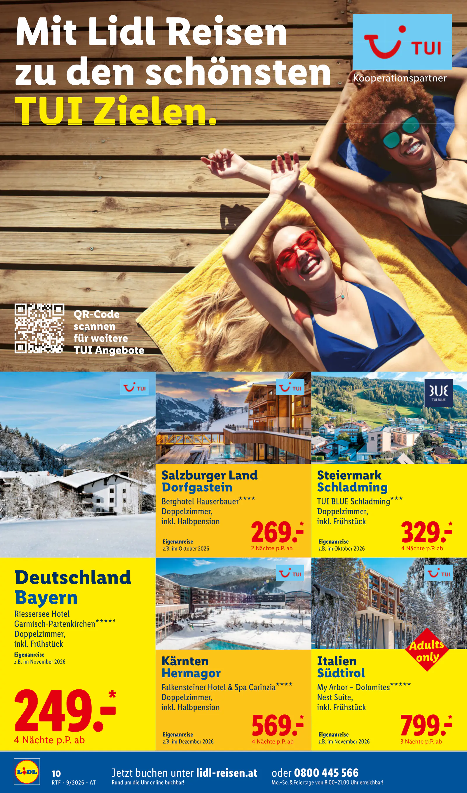Lidl Ausztria September/Oktober Reise-Highlights, Buchbar ab 12.9., 10. oldal (szept. 12. – okt. 15.)