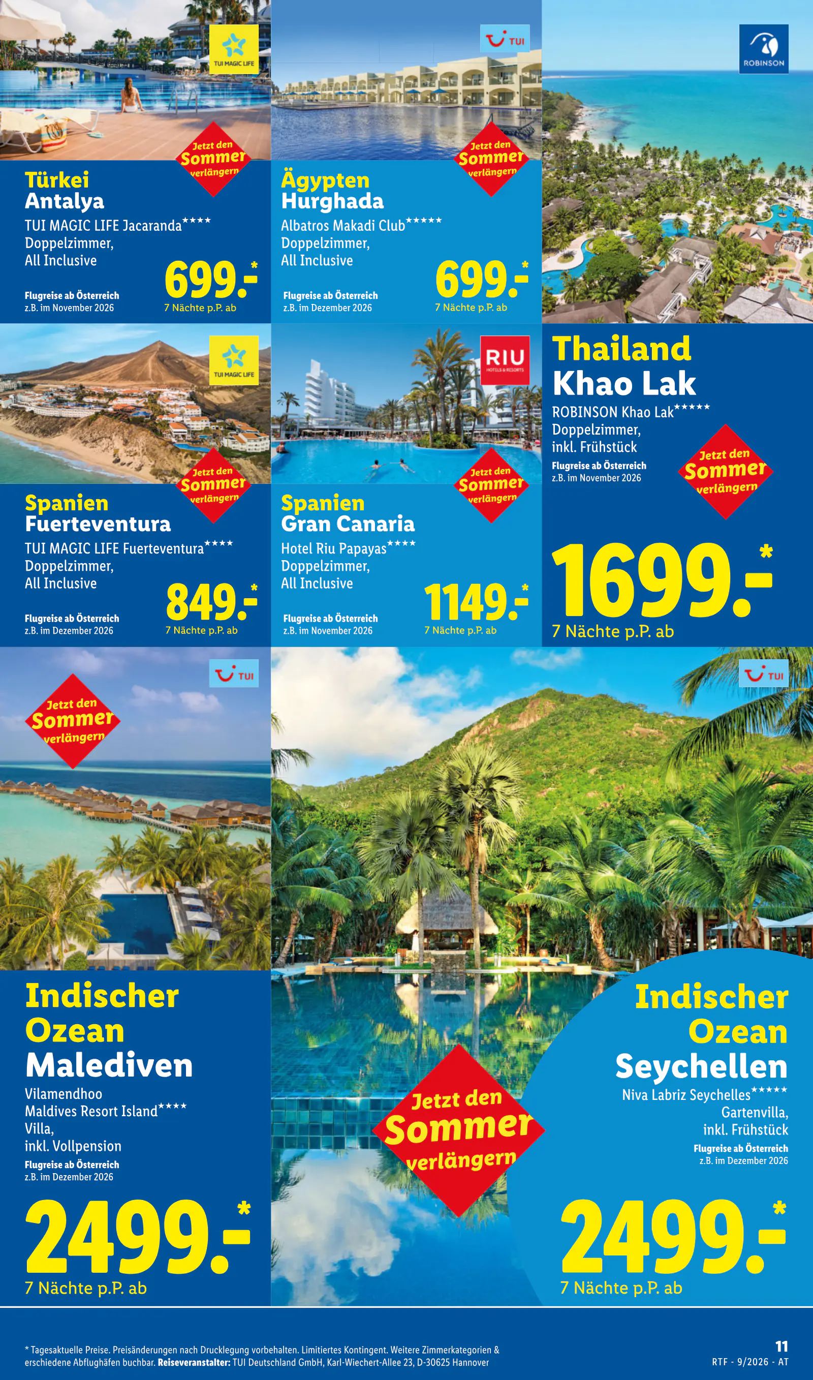 Lidl Ausztria September/Oktober Reise-Highlights, Buchbar ab 12.9., 11. oldal (szept. 12. – okt. 15.)