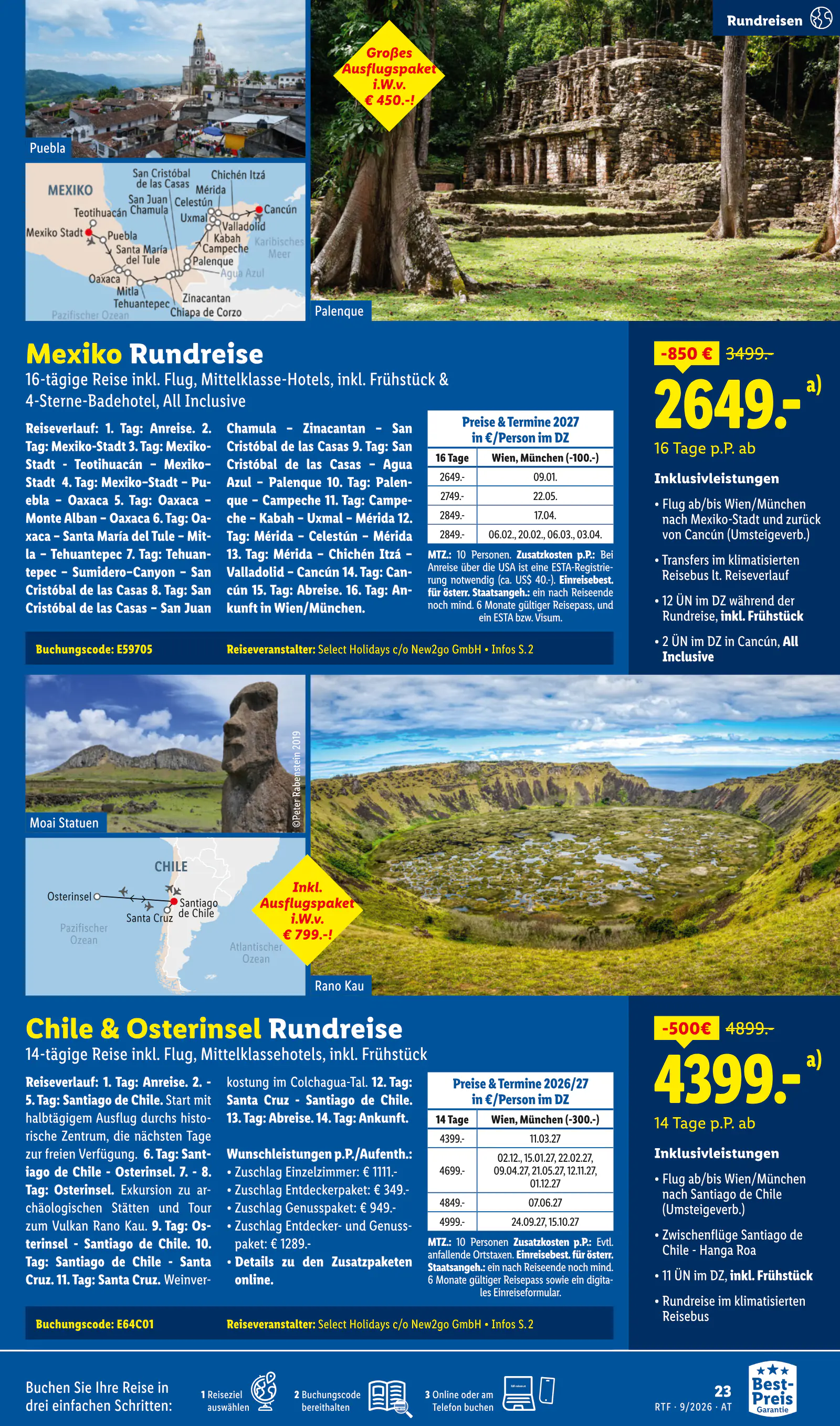 Lidl Ausztria September/Oktober Reise-Highlights, Buchbar ab 12.9., 23. oldal (szept. 12. – okt. 15.)