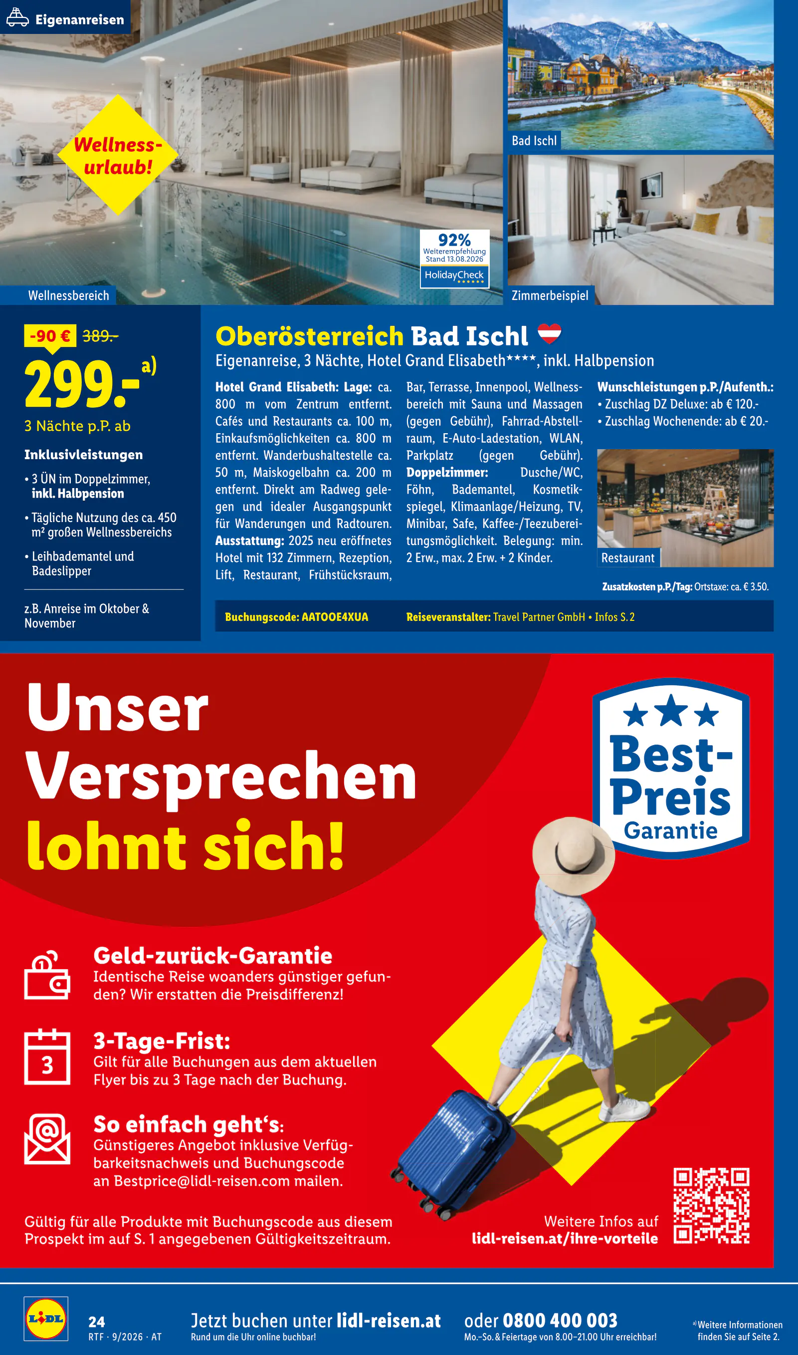 Lidl Ausztria September/Oktober Reise-Highlights, Buchbar ab 12.9., 24. oldal (szept. 12. – okt. 15.)