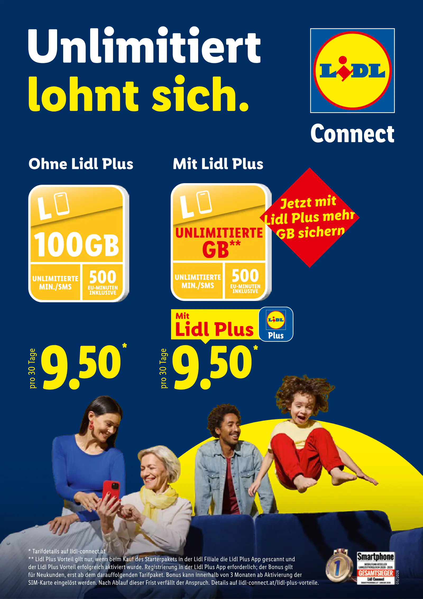 Unlimitiert lohnt sich, Lidl Connect, 1. oldal (szept. 3. – nov. 4.)