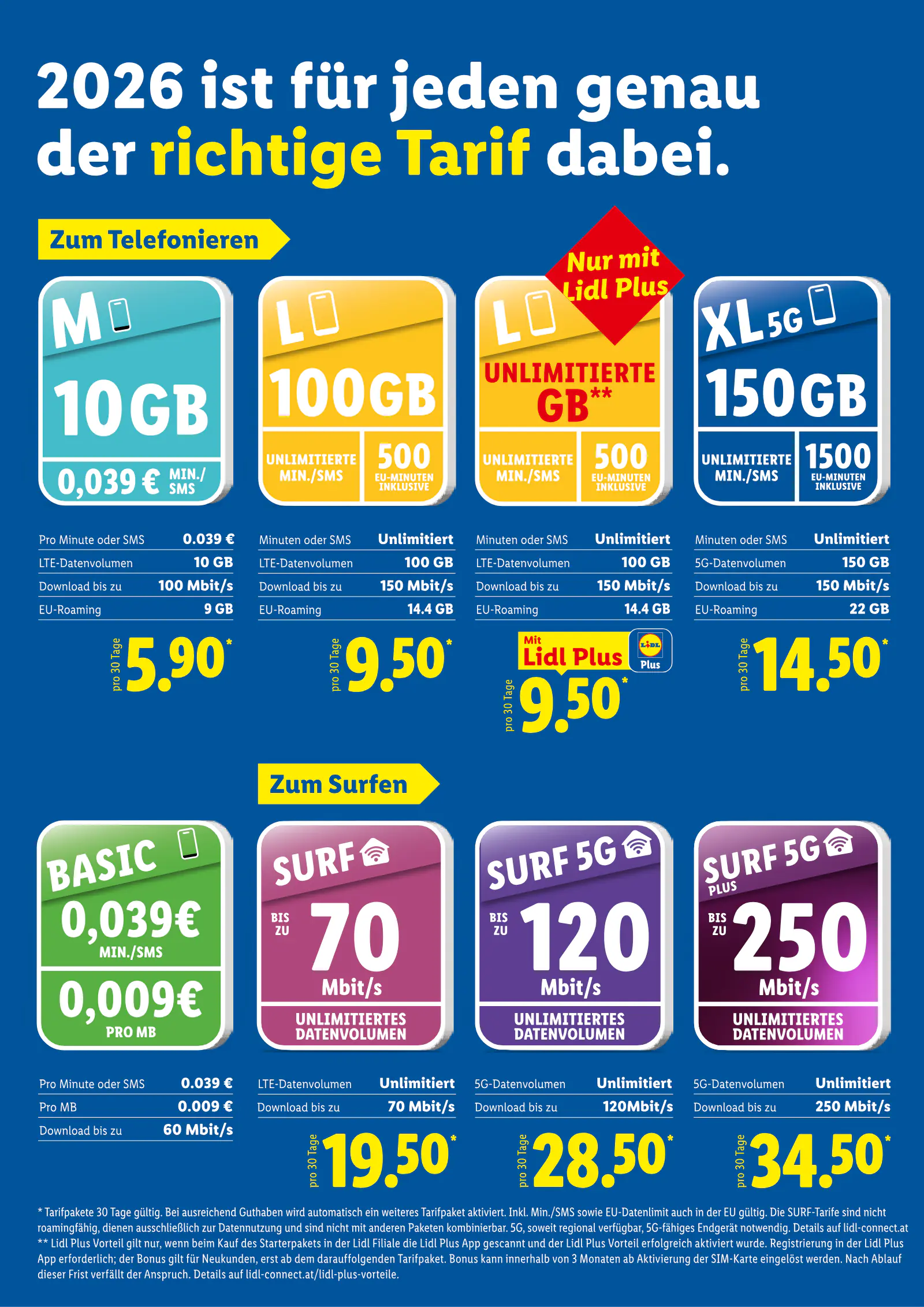 Unlimitiert lohnt sich, Lidl Connect, 2. oldal (szept. 3. – nov. 4.)