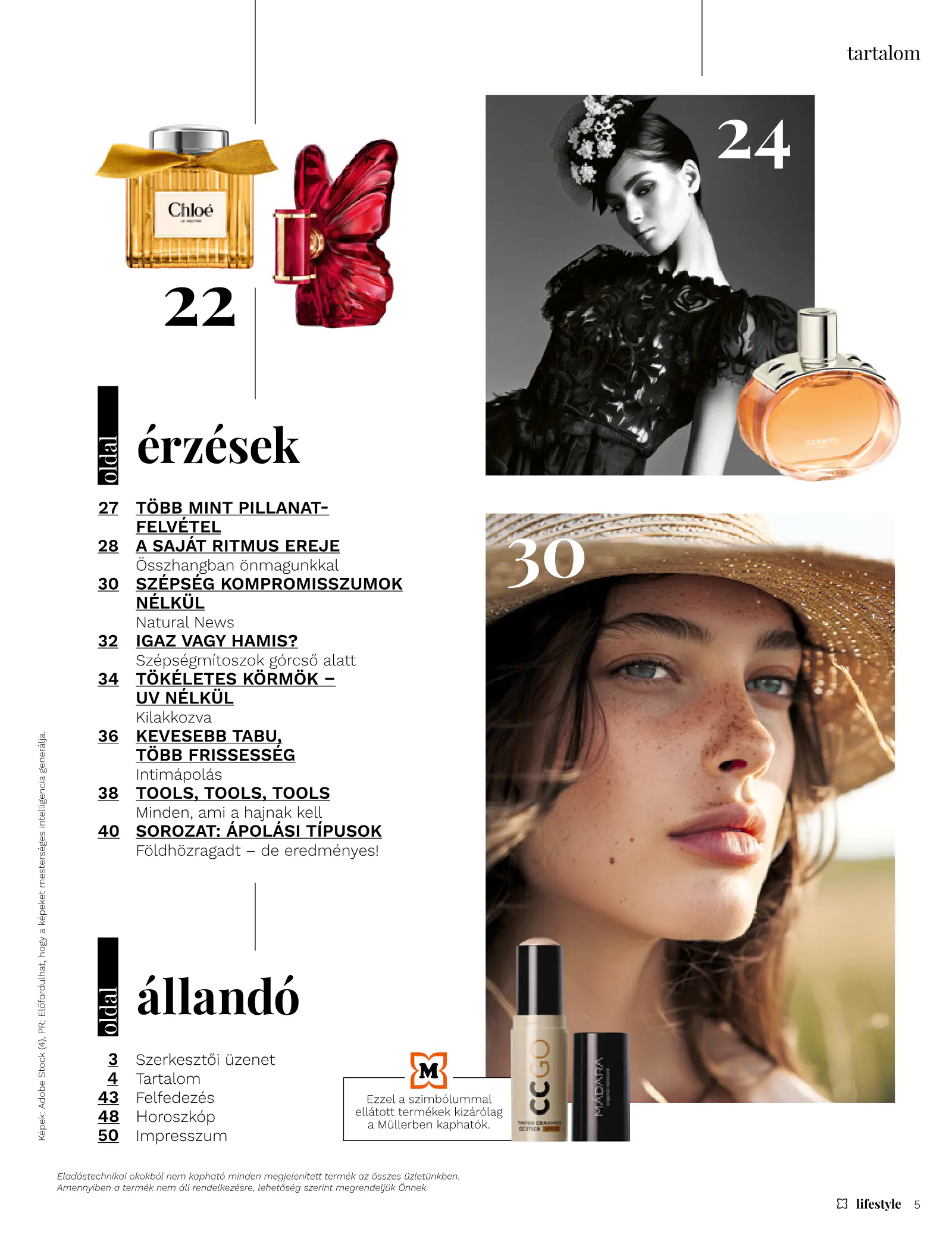 Müller Lifestyle magazin, 5. oldal (szept. 1. – okt. 31.)