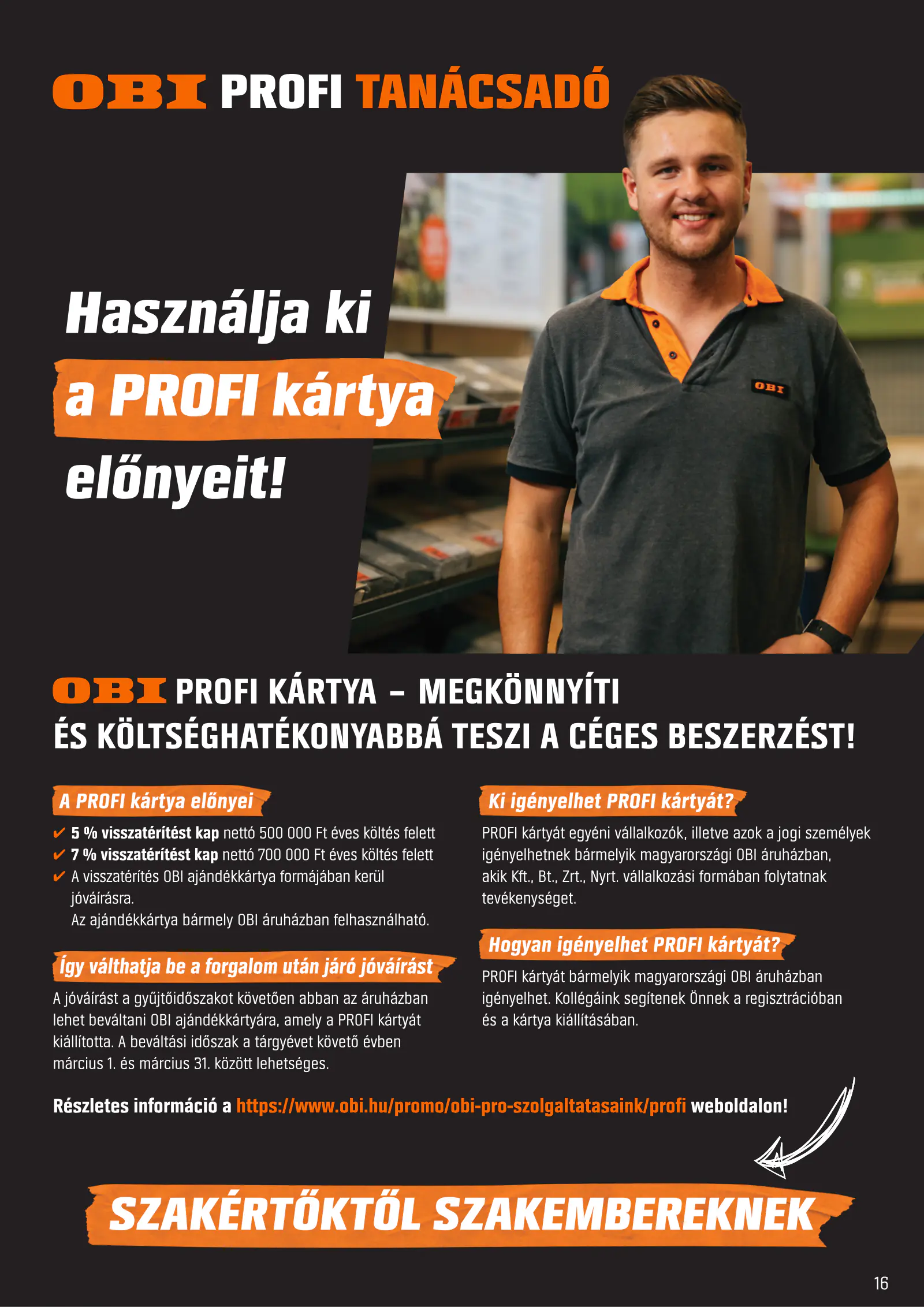 Obi Kezdjen bele az őszi projektekbe, 16. oldal (szept. 29. – nov. 2.)