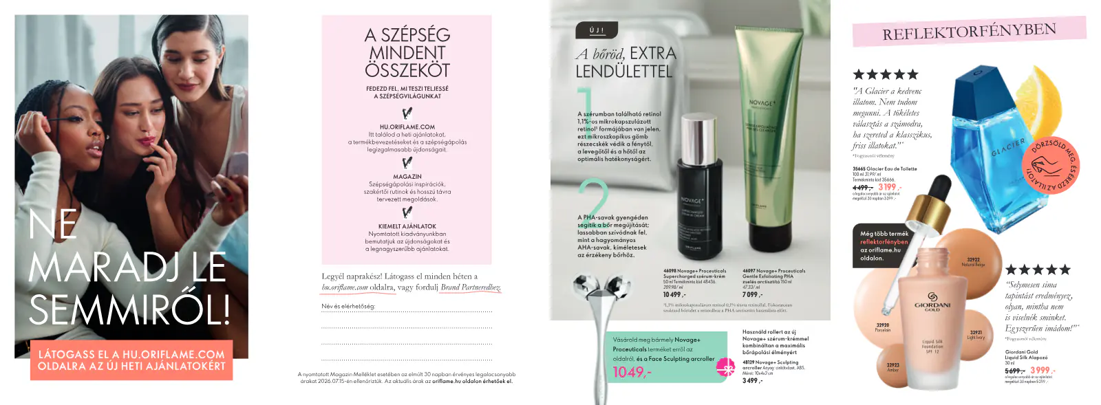 Oriflame akciós újság, 1. oldal (szept. 30. – okt. 20.)