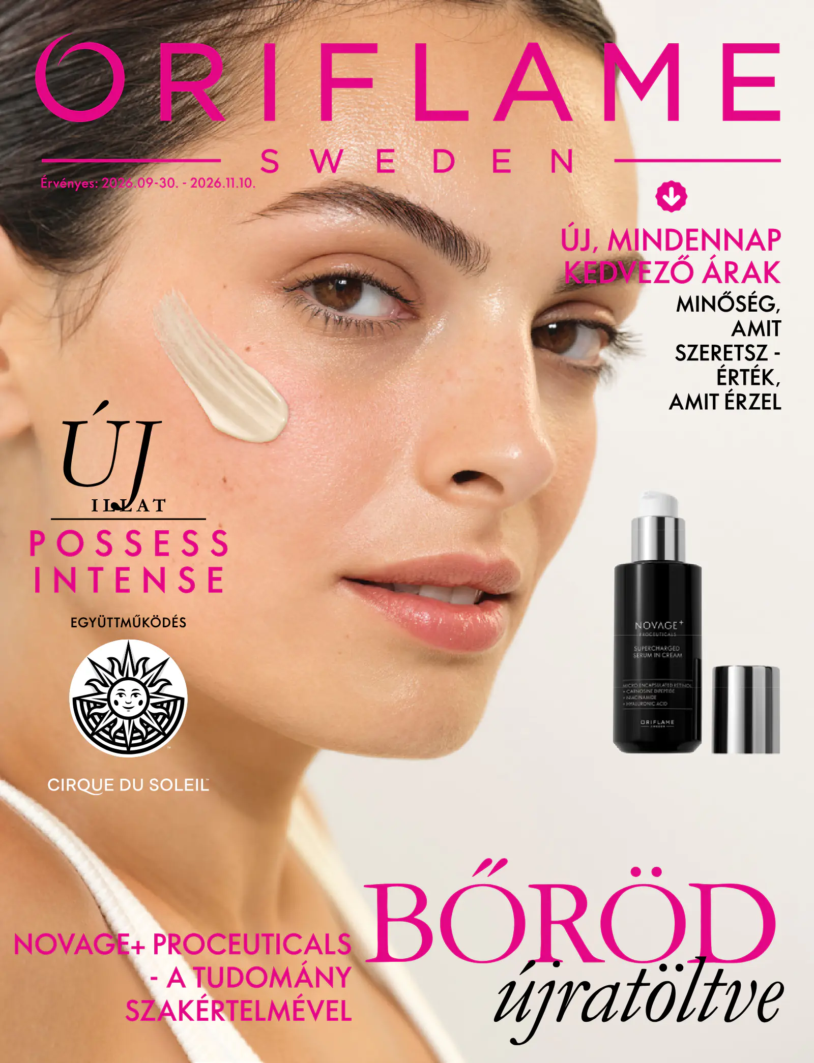 Oriflame akciós újság, 1. oldal (szept. 30. – nov. 10.)