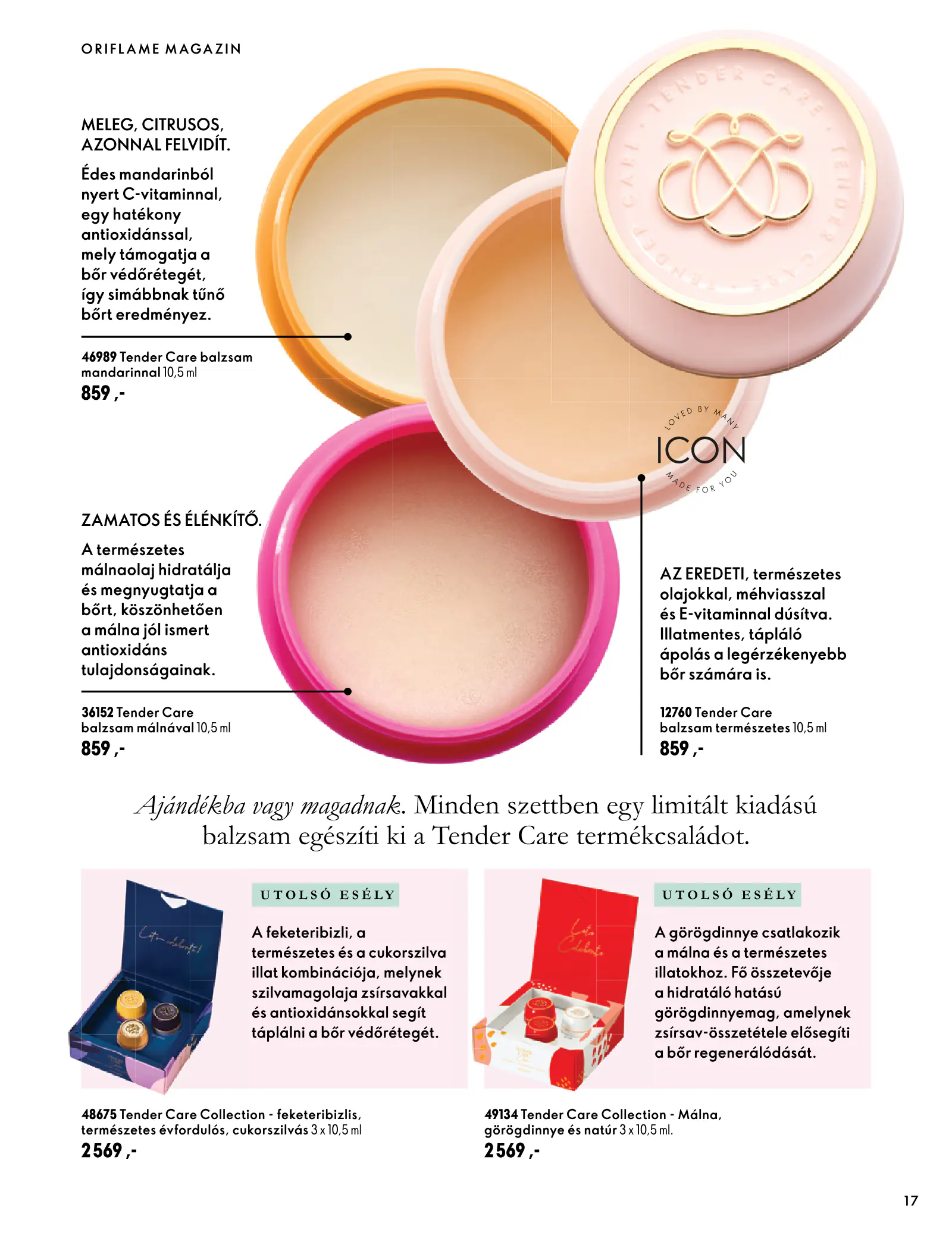 Oriflame akciós újság, 17. oldal (szept. 30. – nov. 10.)