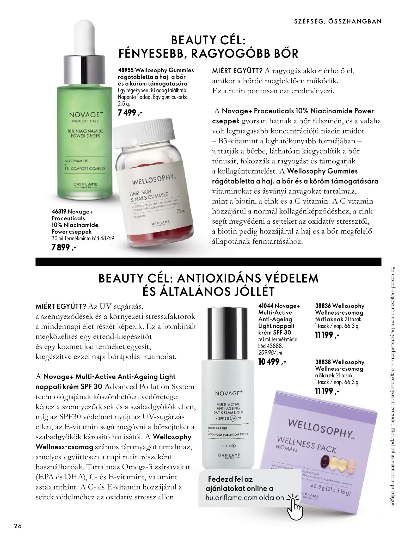 Oriflame akciós újság, 26. oldal (szept. 30. – nov. 10.)
