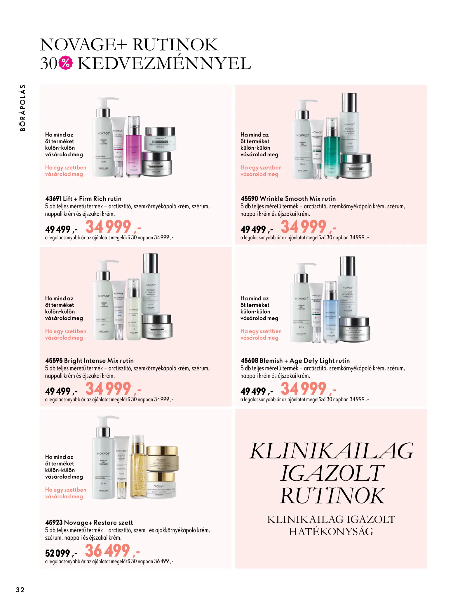 Oriflame akciós újság, 32. oldal (szept. 30. – nov. 10.)