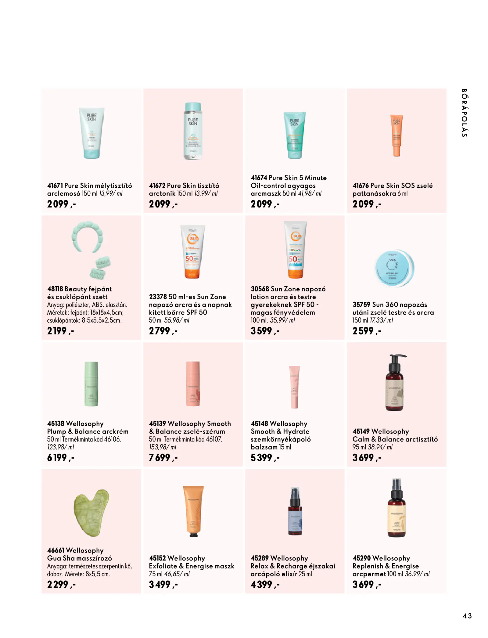 Oriflame akciós újság, 43. oldal (szept. 30. – nov. 10.)