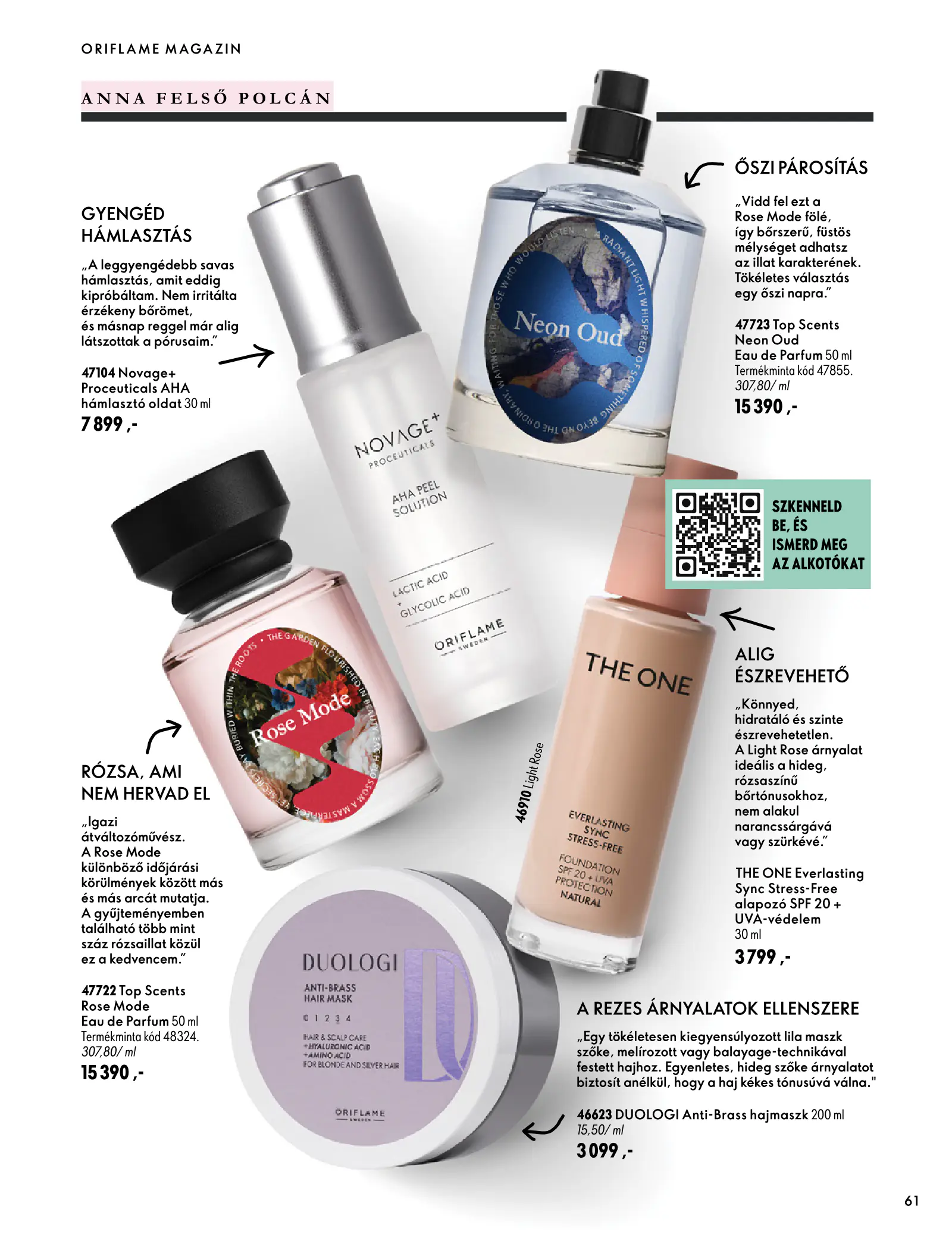 Oriflame akciós újság, 61. oldal (szept. 30. – nov. 10.)