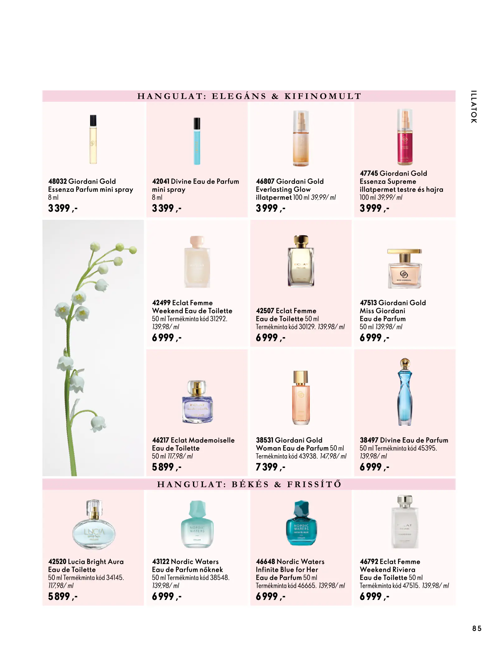 Oriflame akciós újság, 85. oldal (szept. 30. – nov. 10.)