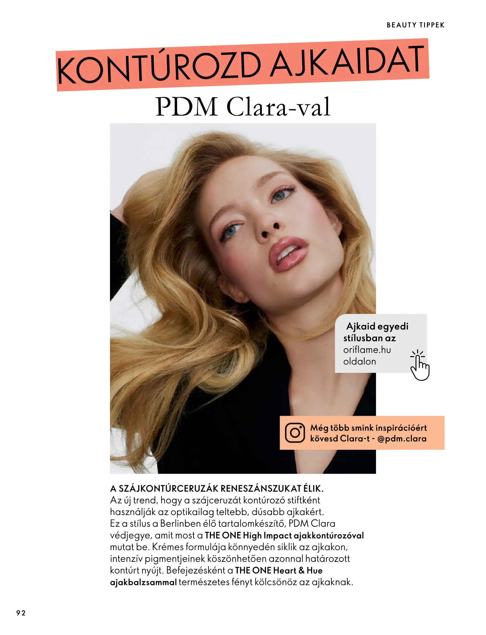 Oriflame akciós újság, 92. oldal (szept. 30. – nov. 10.)
