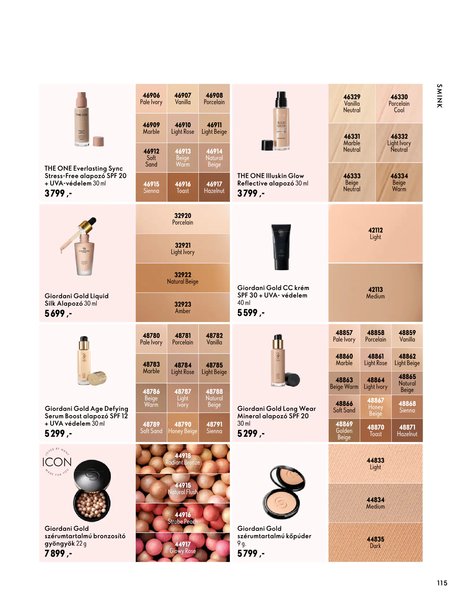 Oriflame akciós újság, 115. oldal (szept. 30. – nov. 10.)