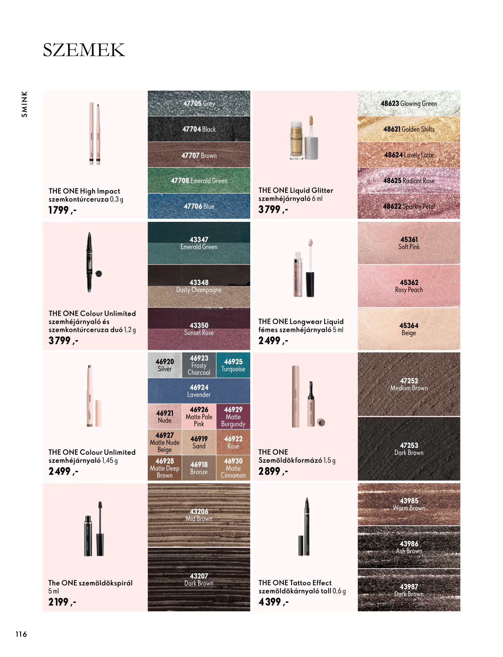 Oriflame akciós újság, 116. oldal (szept. 30. – nov. 10.)