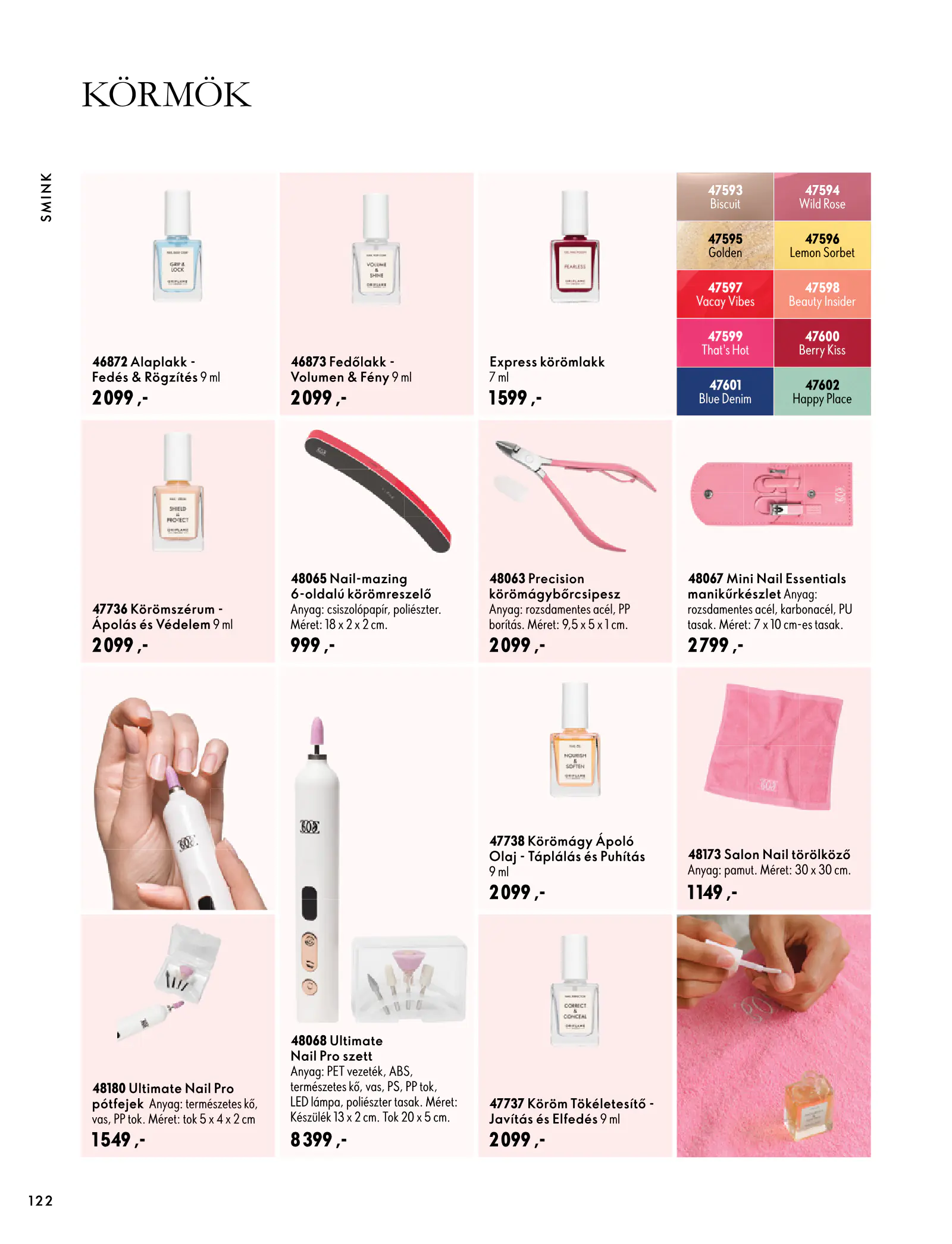Oriflame akciós újság, 122. oldal (szept. 30. – nov. 10.)