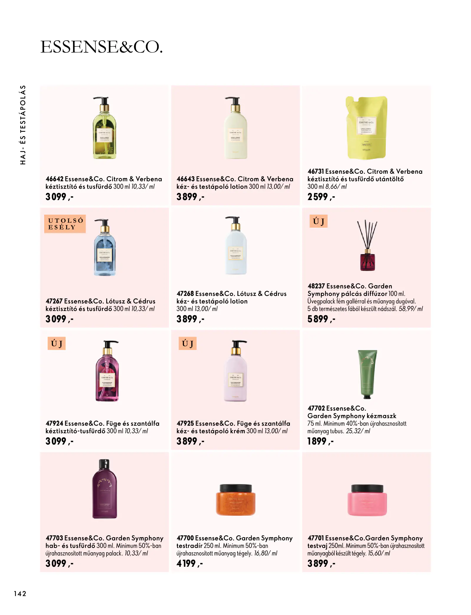 Oriflame akciós újság, 142. oldal (szept. 30. – nov. 10.)