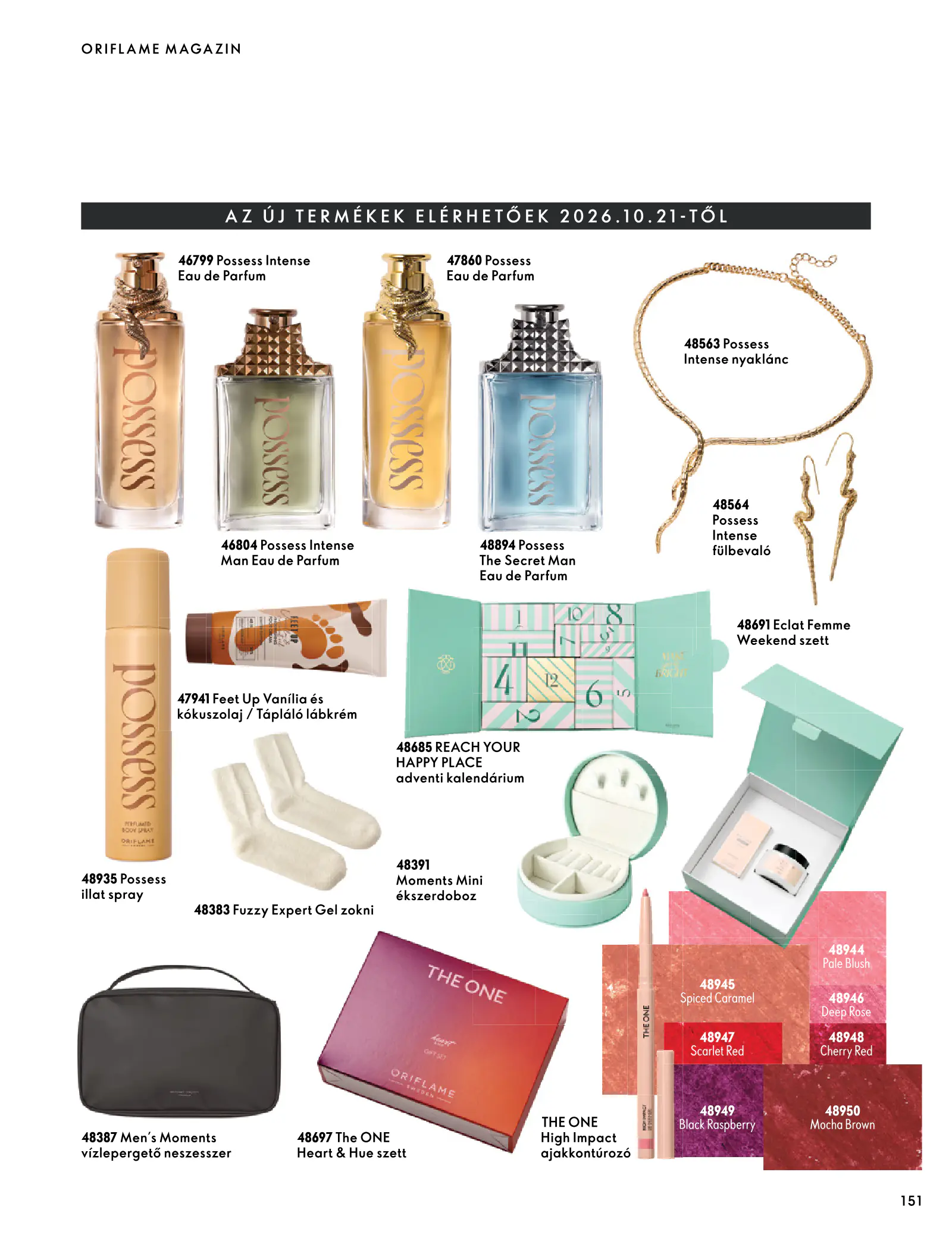Oriflame akciós újság, 151. oldal (szept. 30. – nov. 10.)
