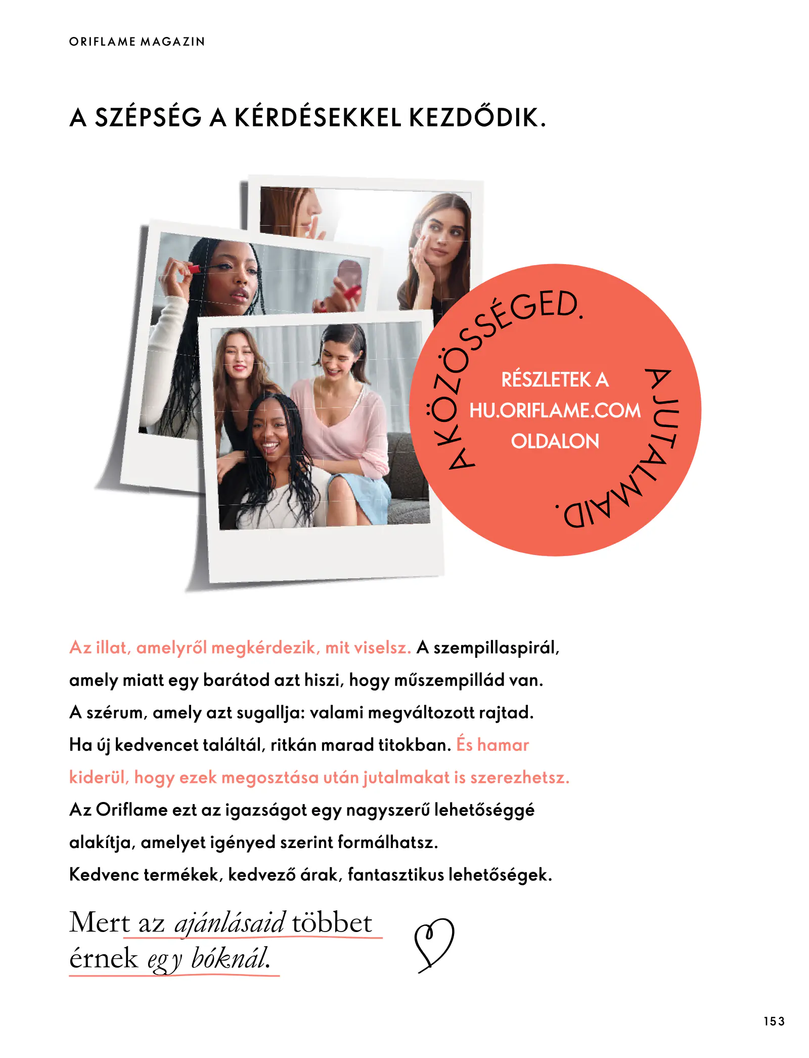 Oriflame akciós újság, 153. oldal (szept. 30. – nov. 10.)