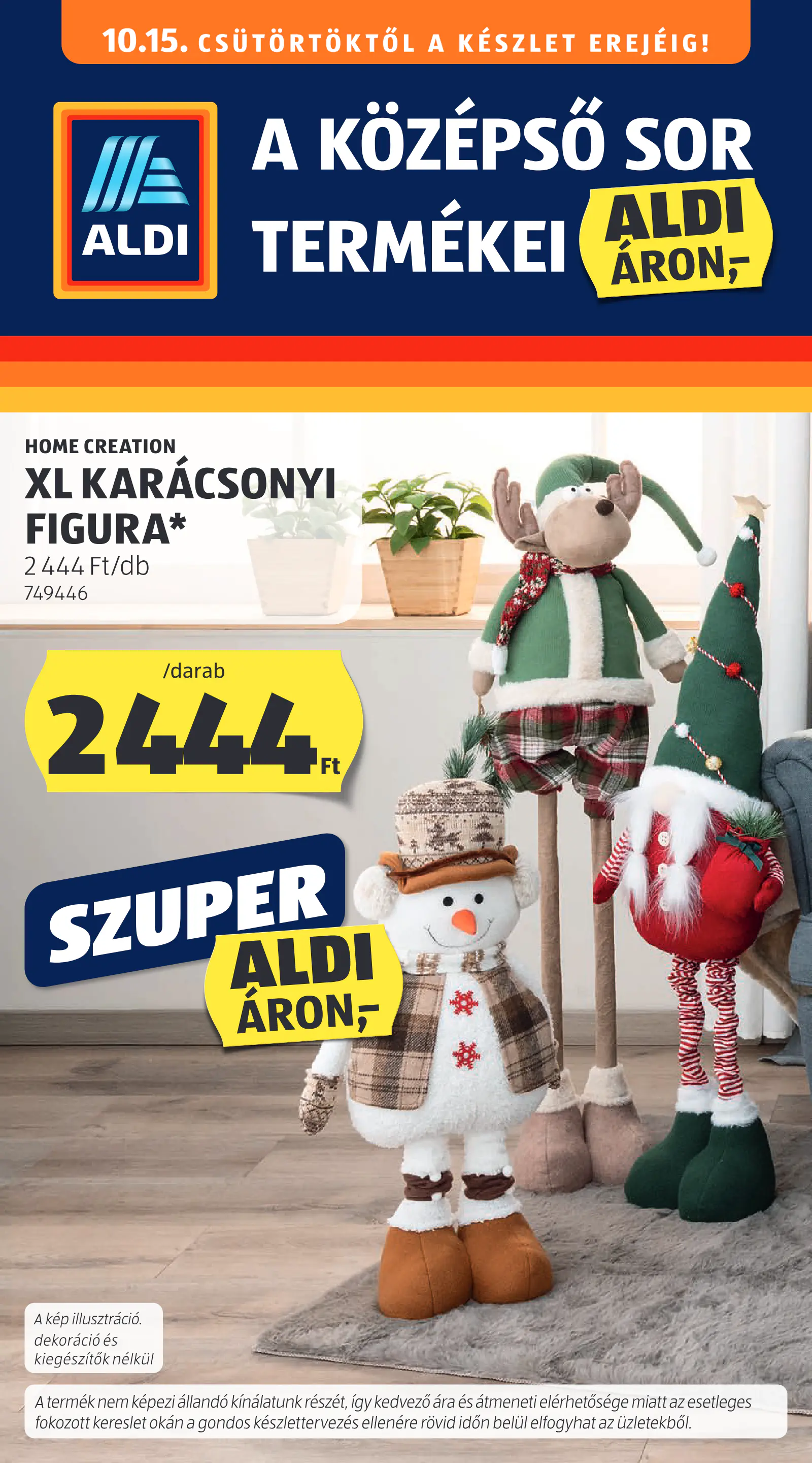 Aldi Középső sor termékei, 42. hét, 1. oldal (okt. 15–21.)