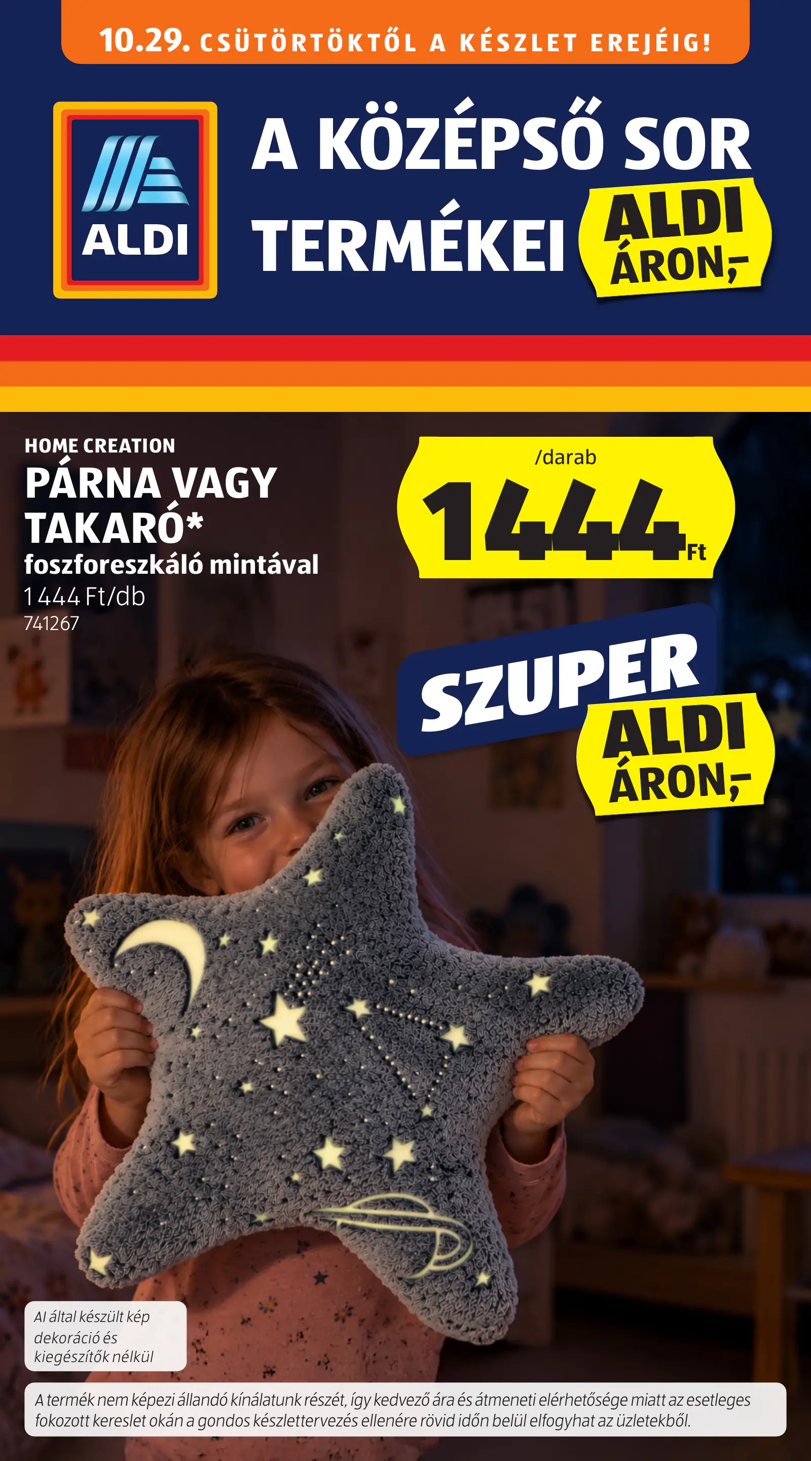 Aldi Középső sor termékei, 44. hét, 1. oldal (okt. 29. – nov. 4.)