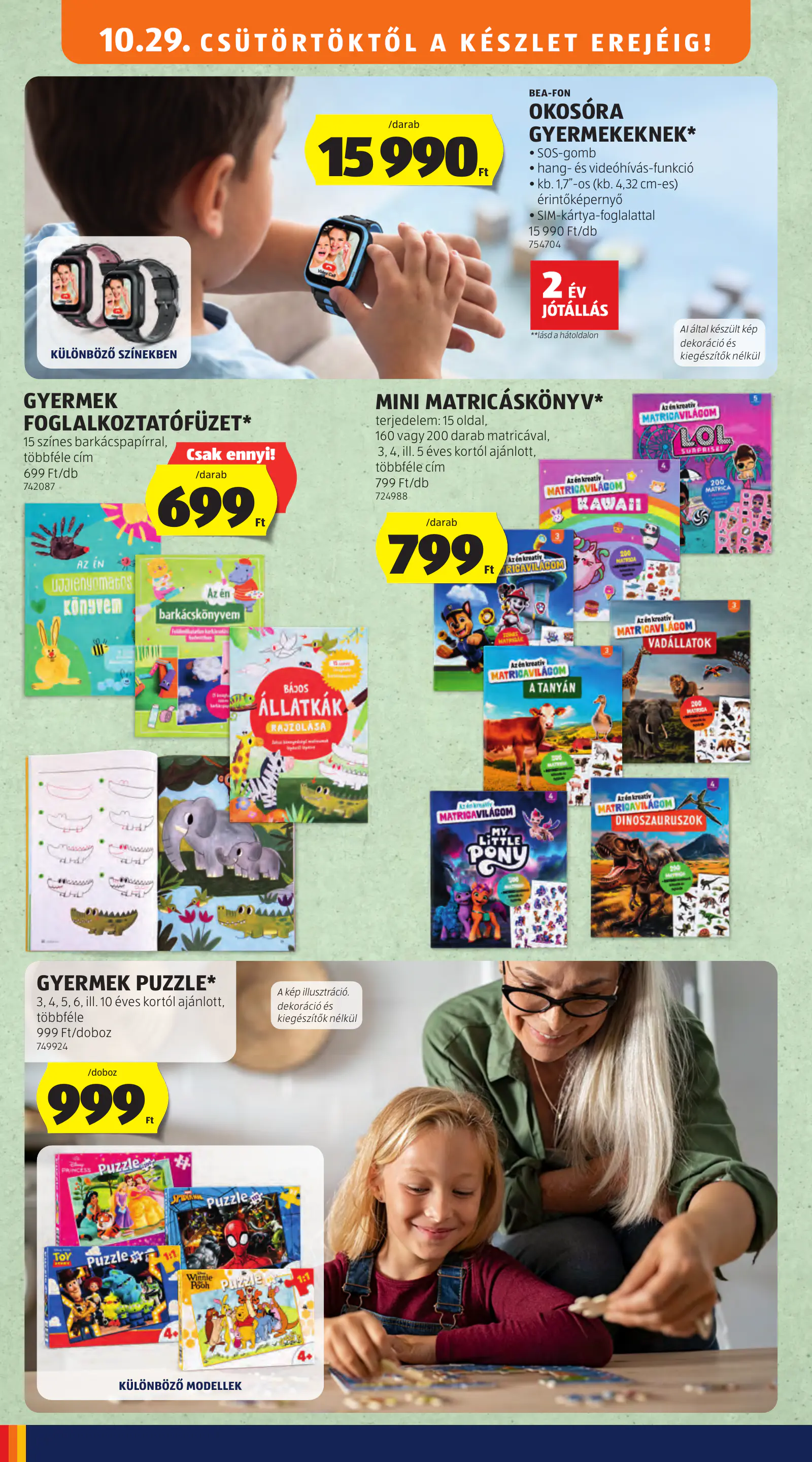 Aldi Középső sor termékei, 44. hét, 4. oldal (okt. 29. – nov. 4.)