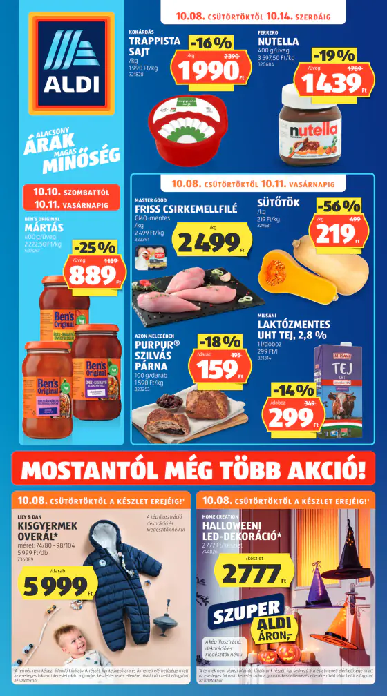 Aldi akciós újság, okt. 8–14.