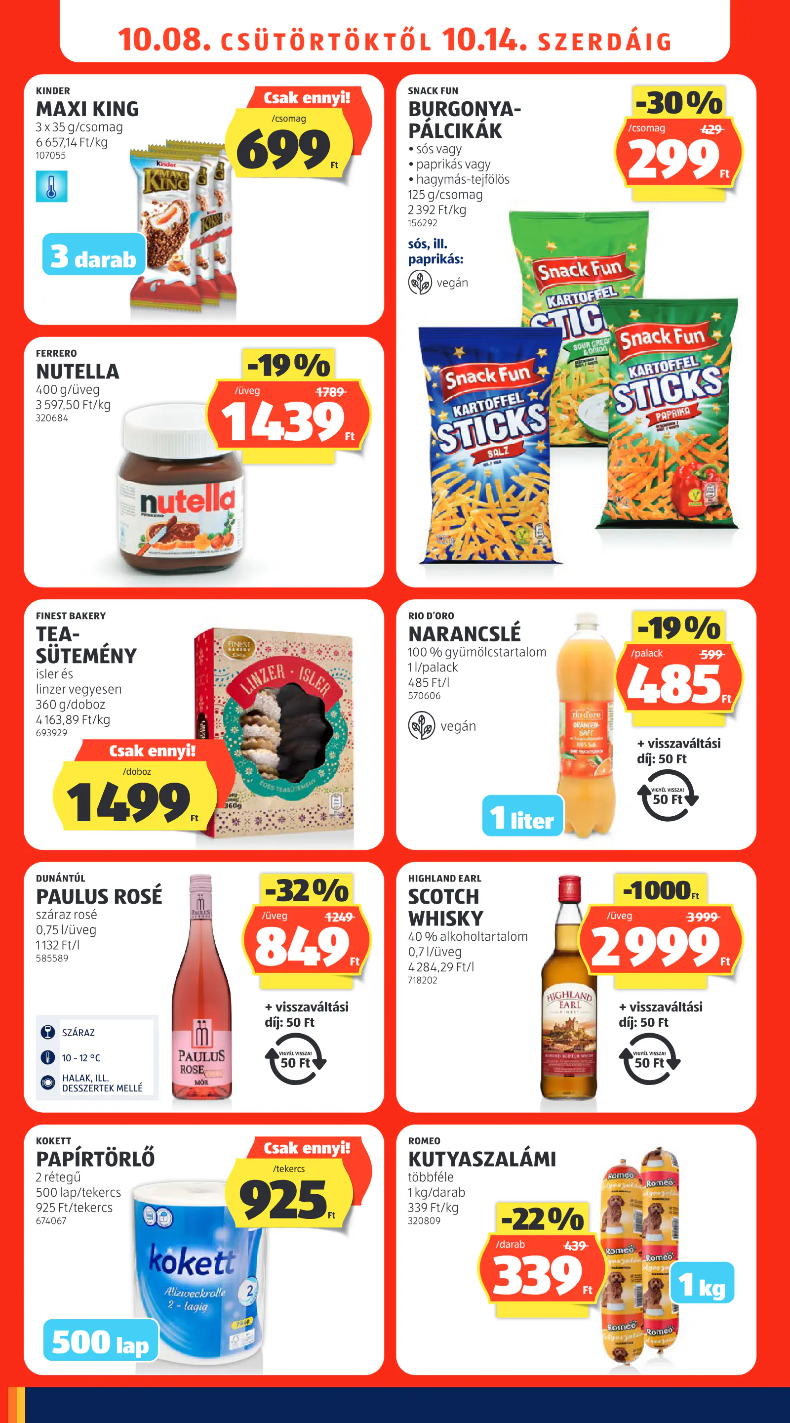 Aldi online akciós újság, 41. hét, 12. oldal (okt. 8–14.)