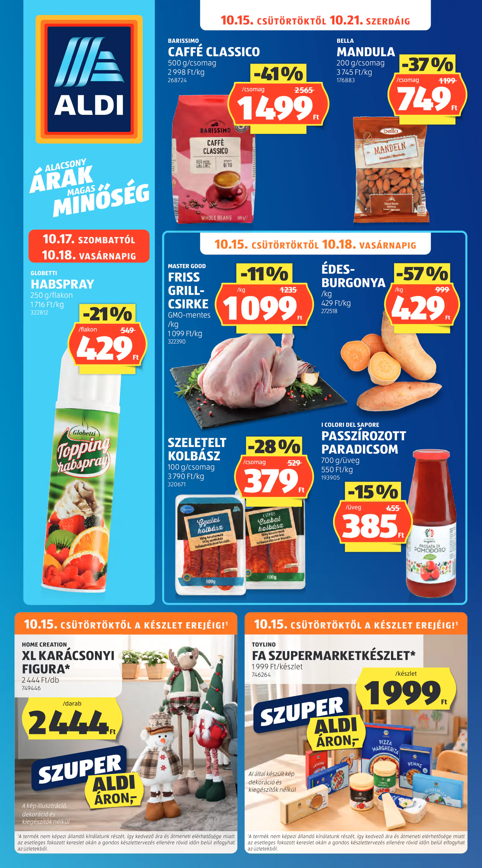 Aldi online akciós újság, 42. hét, 1. oldal (okt. 15–21.)