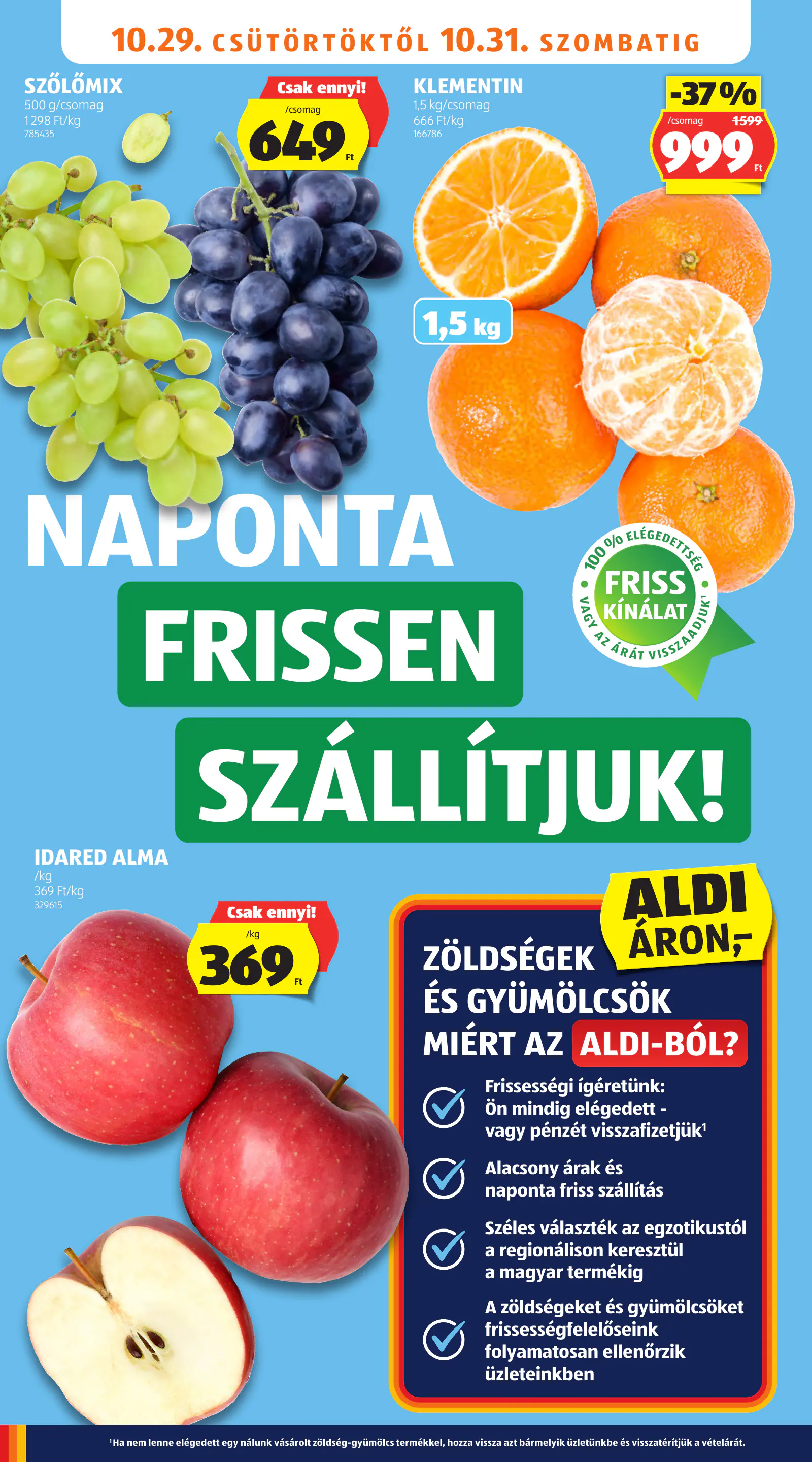 Aldi online akciós újság, 44. hét, 6. oldal (okt. 29. – nov. 4.)