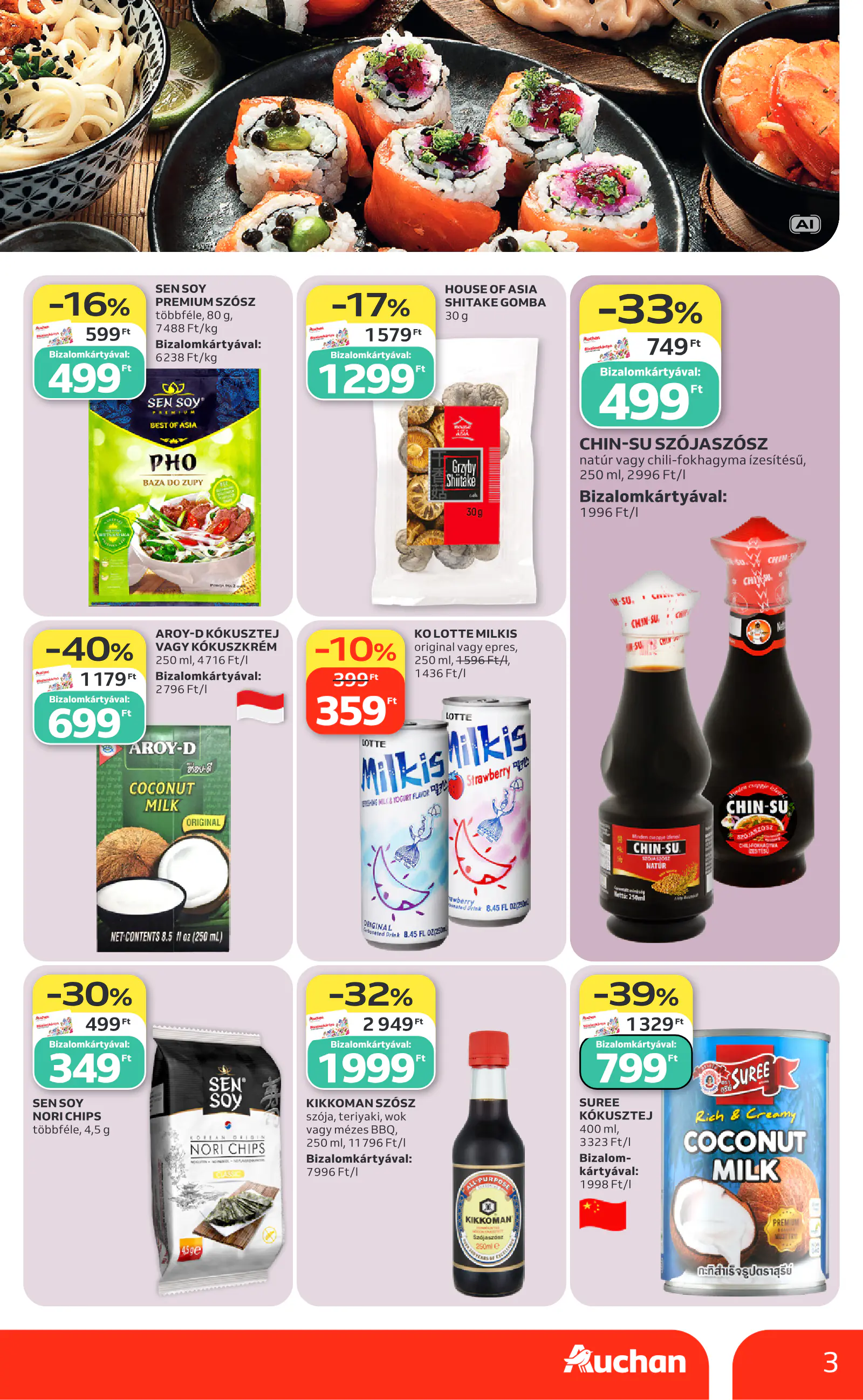 Auchan Ázsiai ajánlataink, 3. oldal (okt. 8–21.)