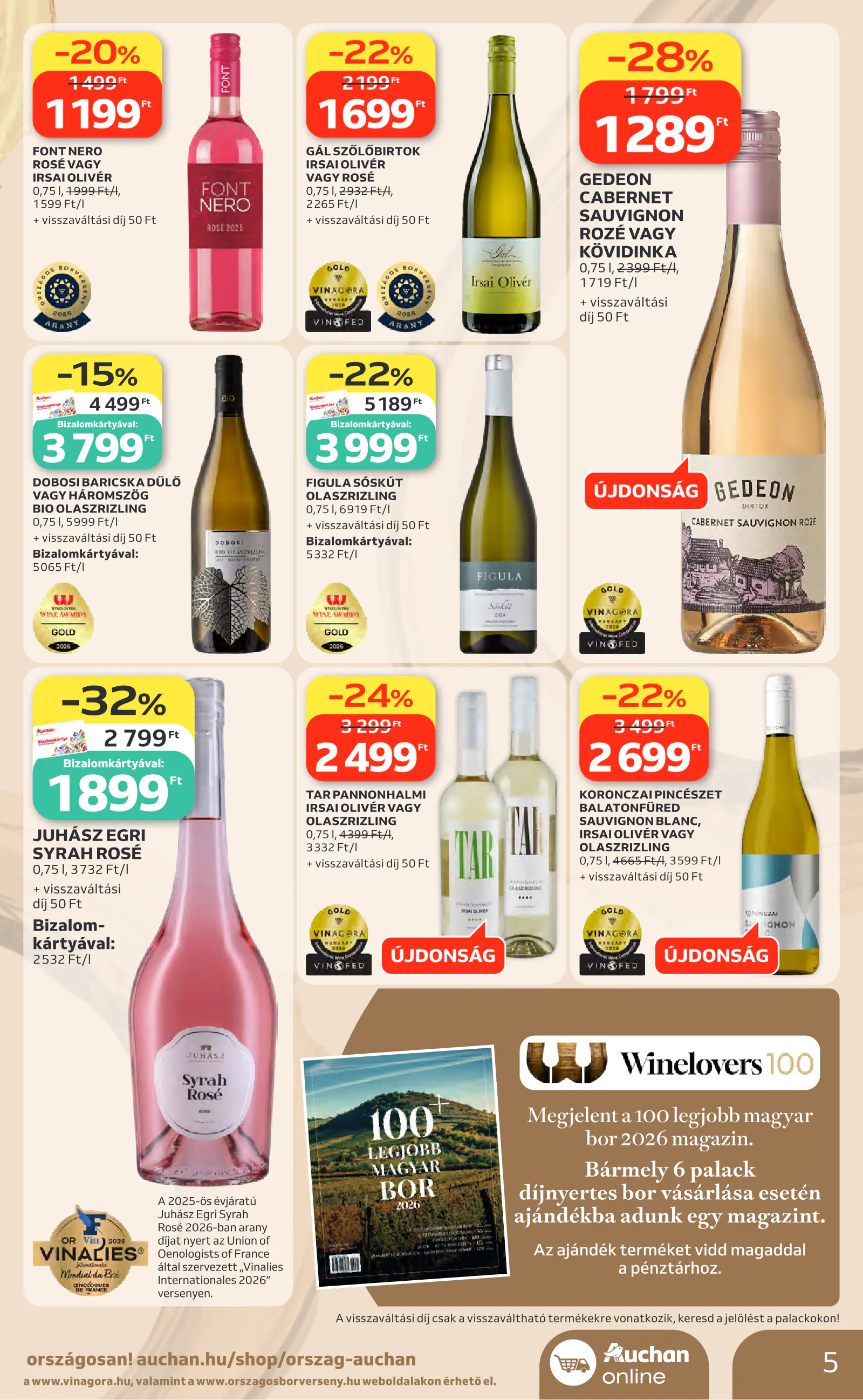 Auchan Bor ajánlataink, 5. oldal (okt. 1–21.)