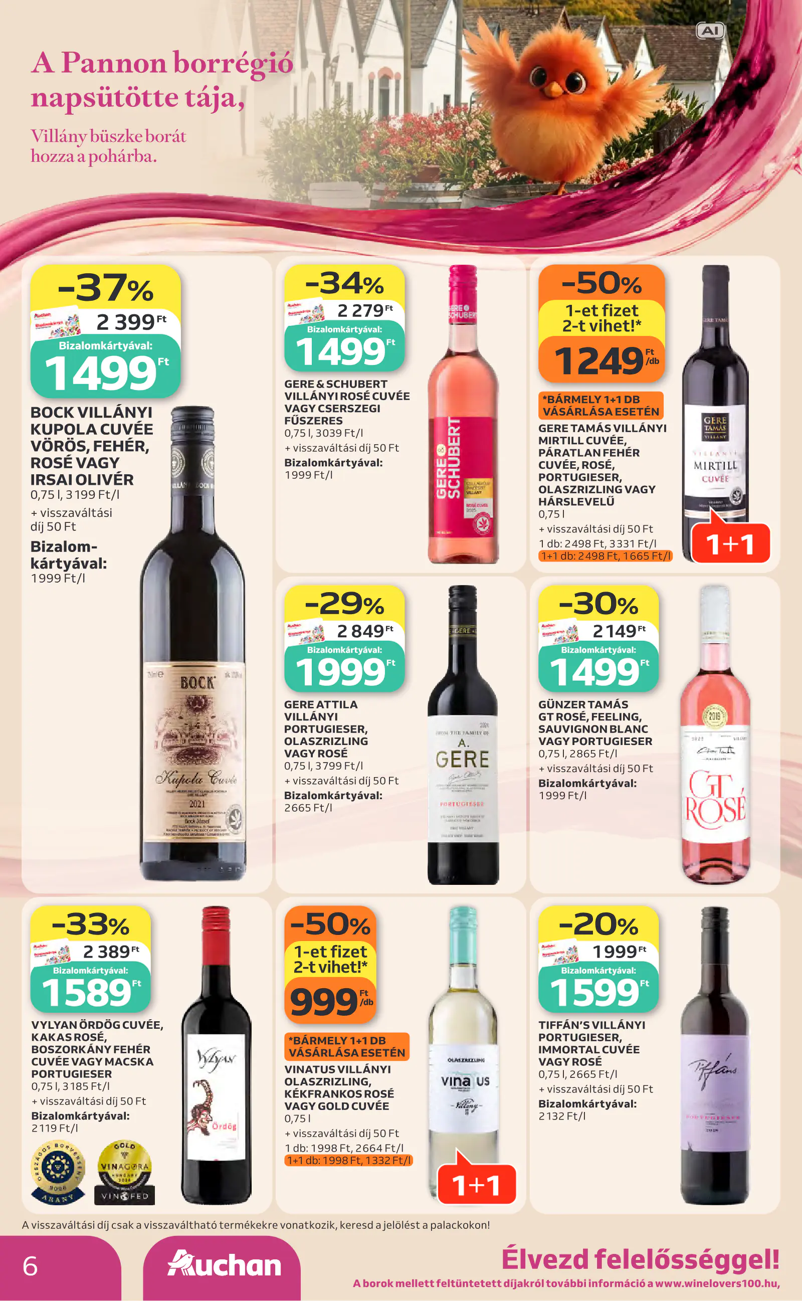 Auchan Bor ajánlataink, 6. oldal (okt. 1–21.)