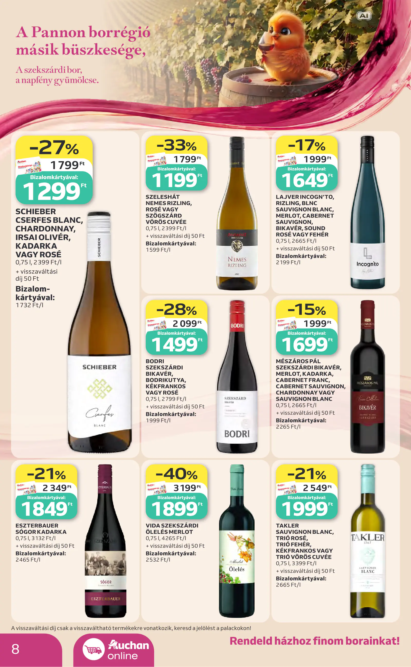 Auchan Bor ajánlataink, 8. oldal (okt. 1–21.)