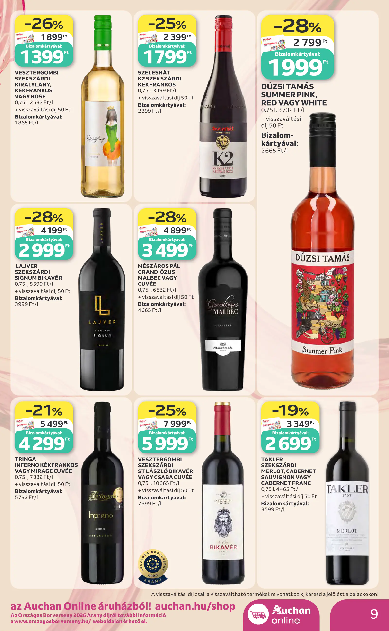 Auchan Bor ajánlataink, 9. oldal (okt. 1–21.)