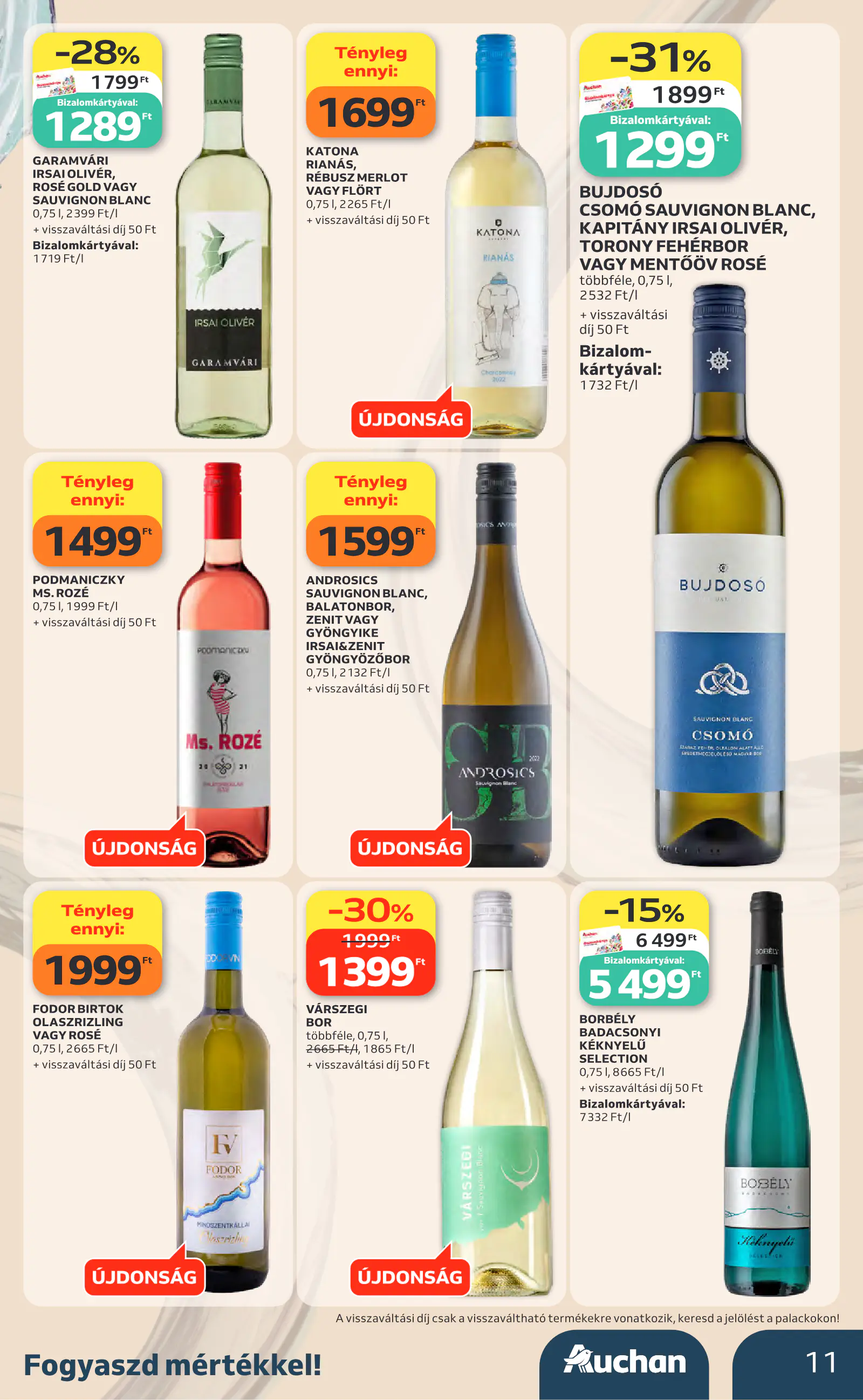 Auchan Bor ajánlataink, 11. oldal (okt. 1–21.)