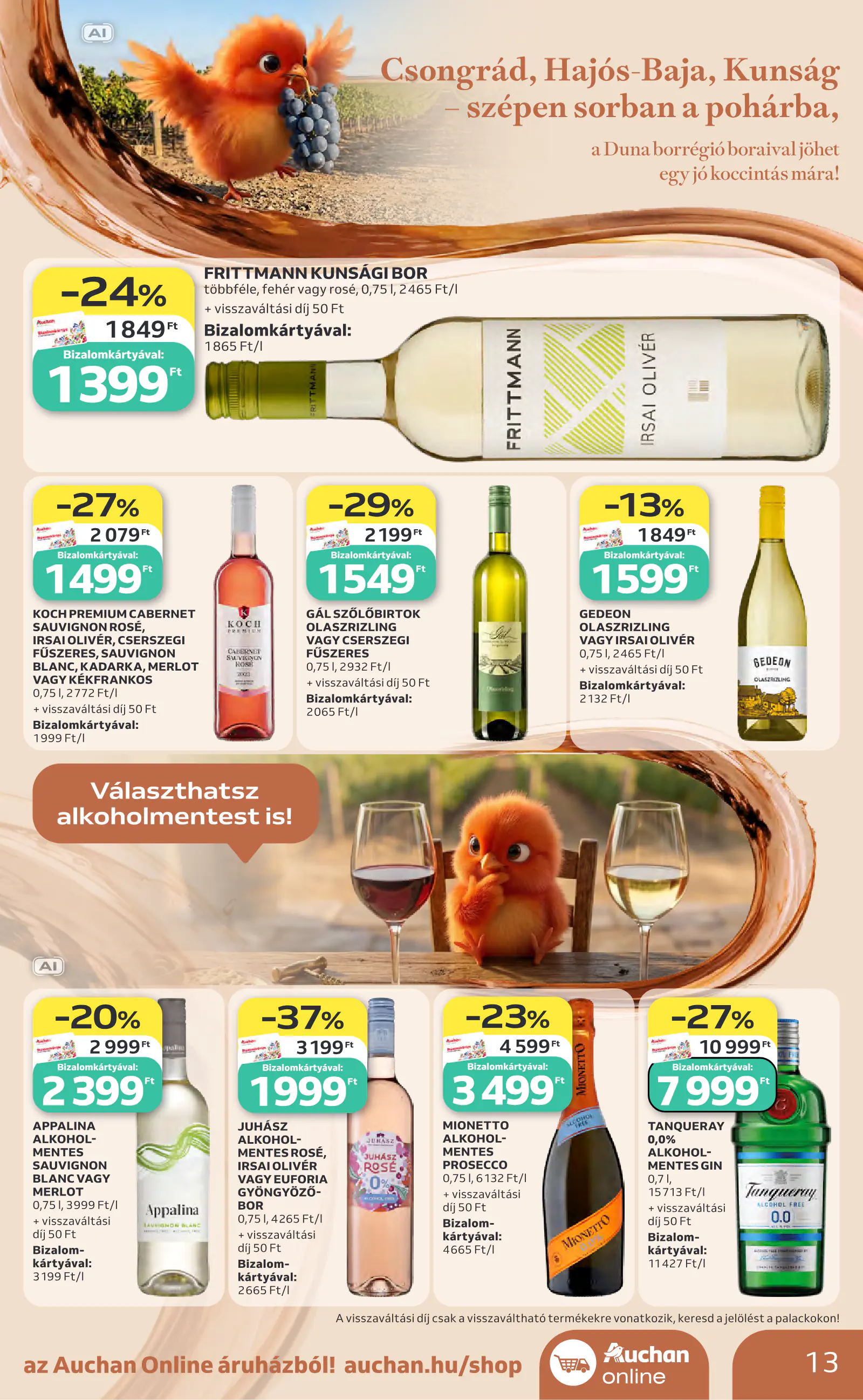 Auchan Bor ajánlataink, 13. oldal (okt. 1–21.)