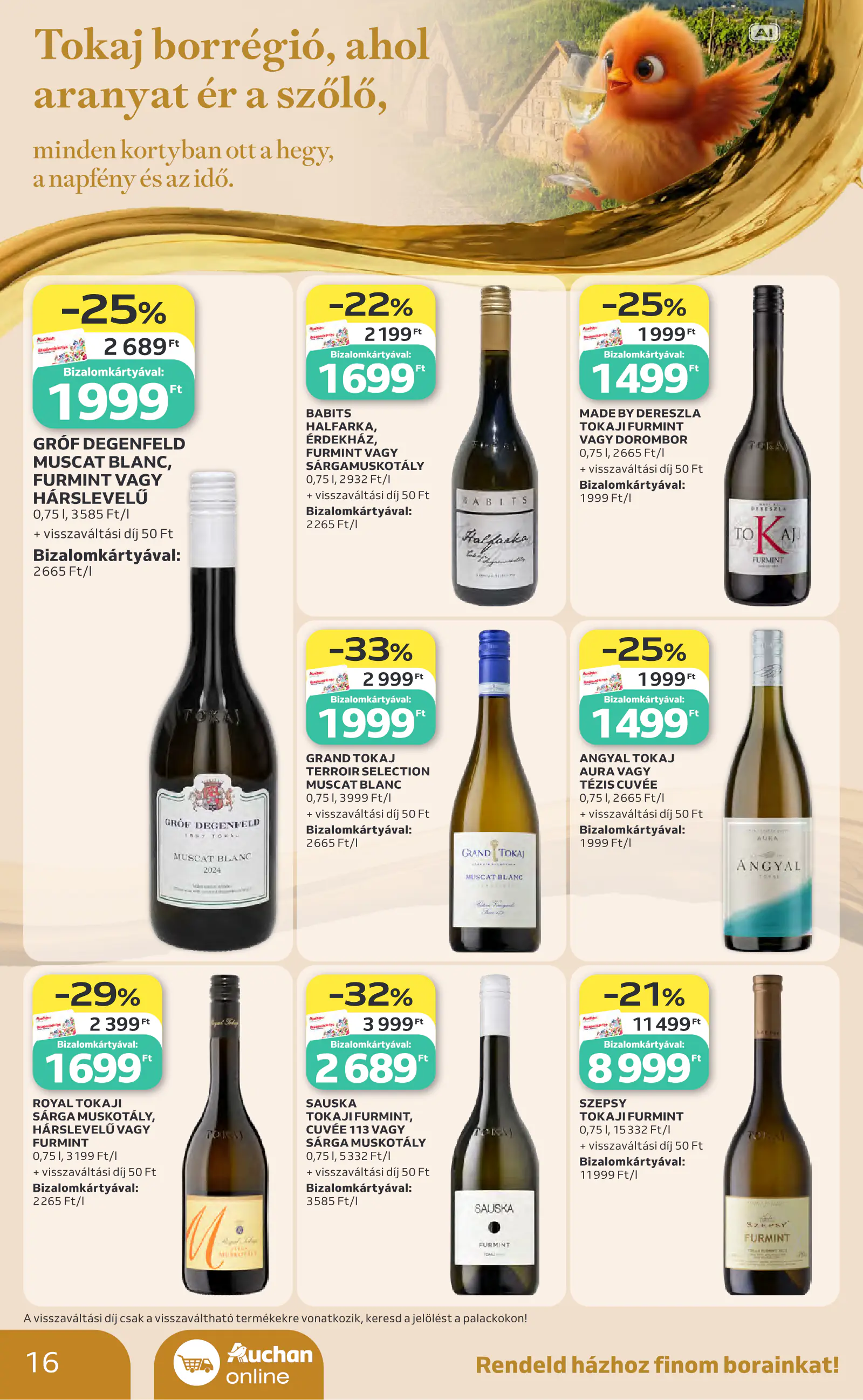 Auchan Bor ajánlataink, 16. oldal (okt. 1–21.)
